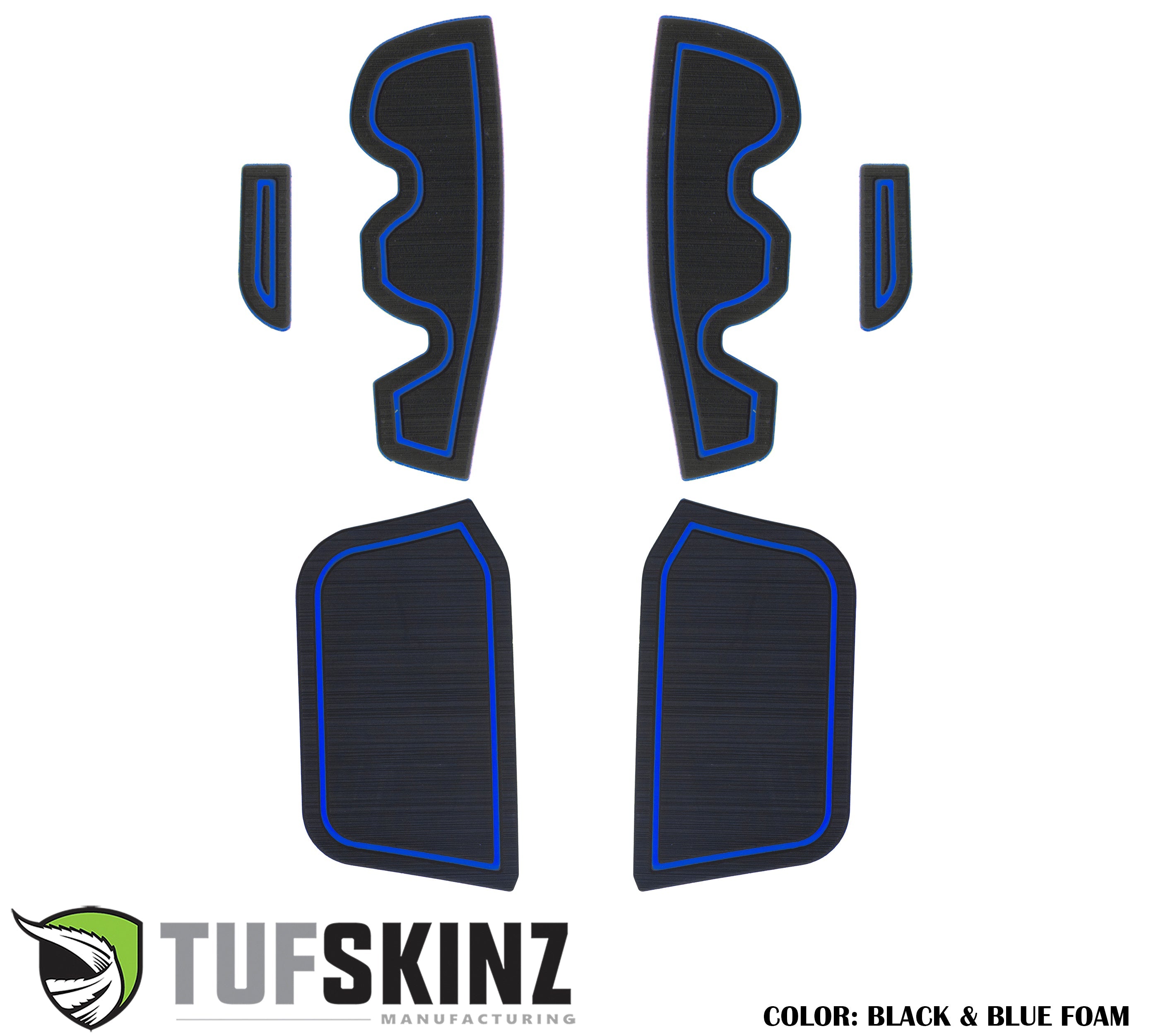 Access Cab Side Door Pocket Inserts Fits 2016-2023 Toyota Tacoma Access Cab Black/Blue