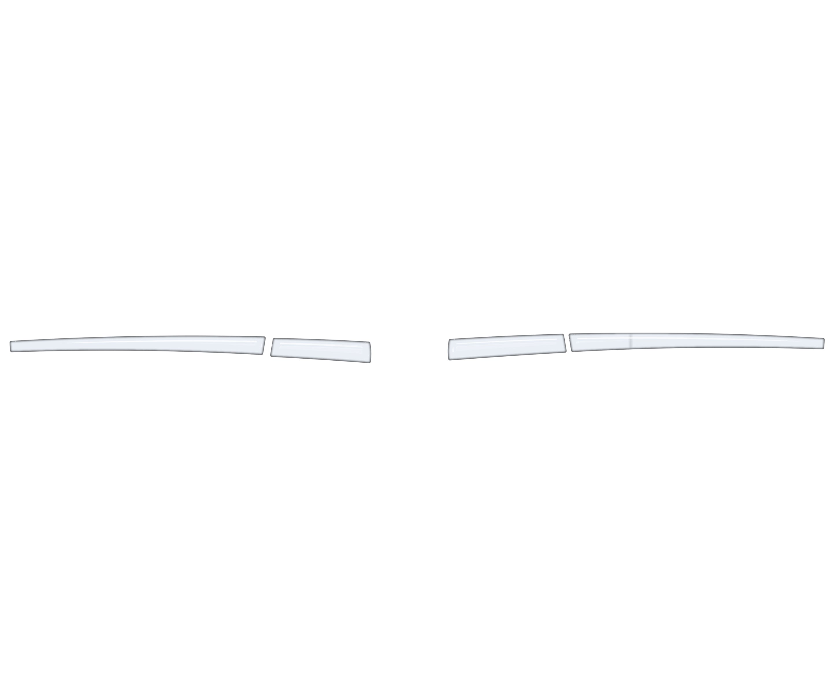 Mirror w/o Blinker Accent Trim Fits 2016-2023 Toyota Tacoma Without Blinkers Gloss White