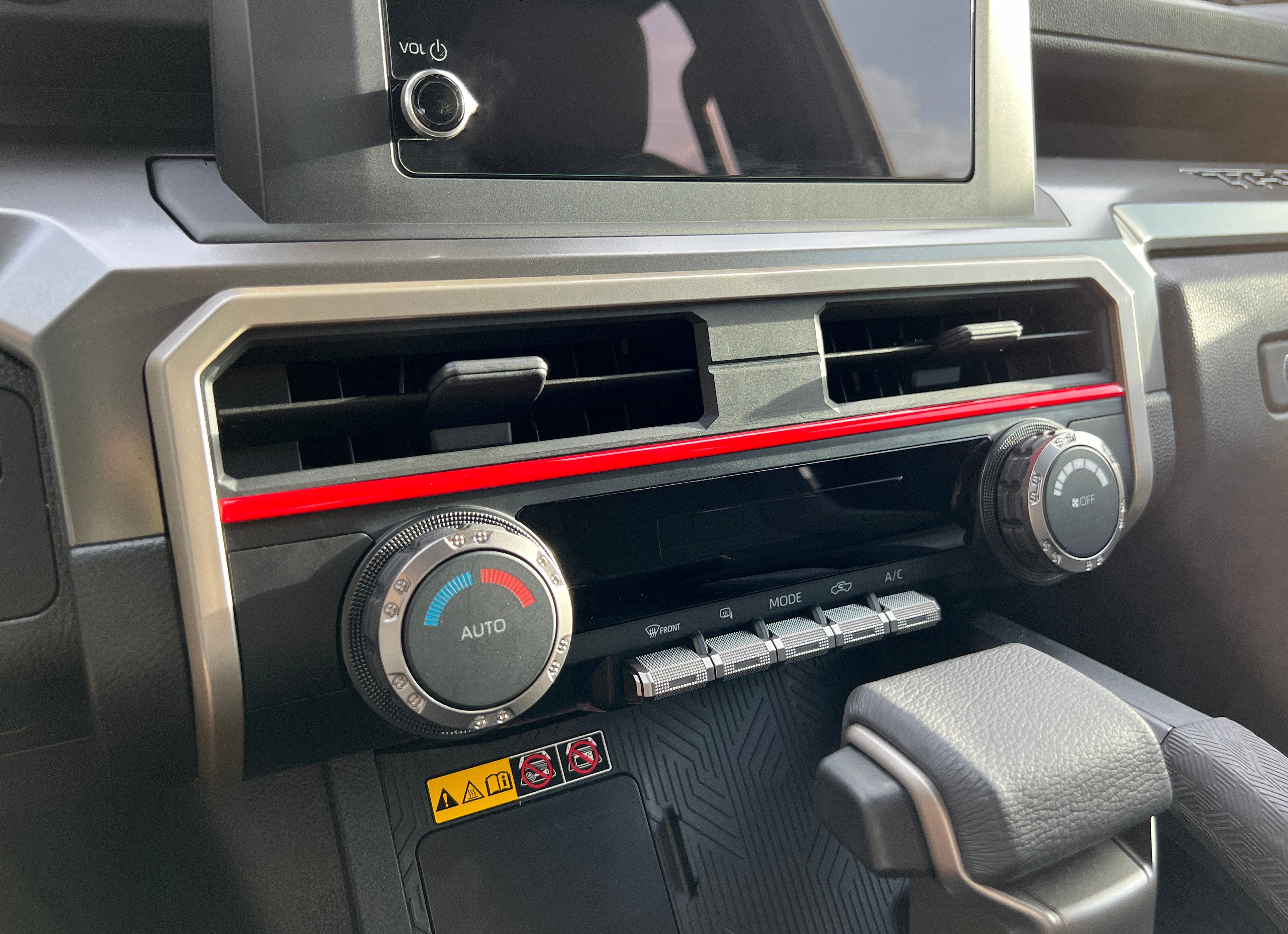 Strip Above Climate Control Accent Trim Fits 2024-2024 Toyota Tacoma & 2025-2026 4Runner