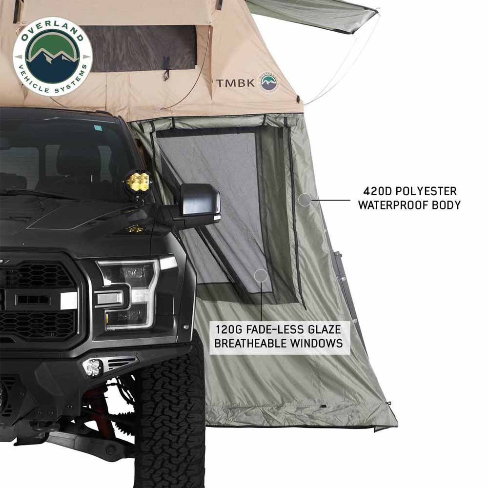 Overland Vehicle Systems LD TMBK roof top tent annex room with floor - view 5