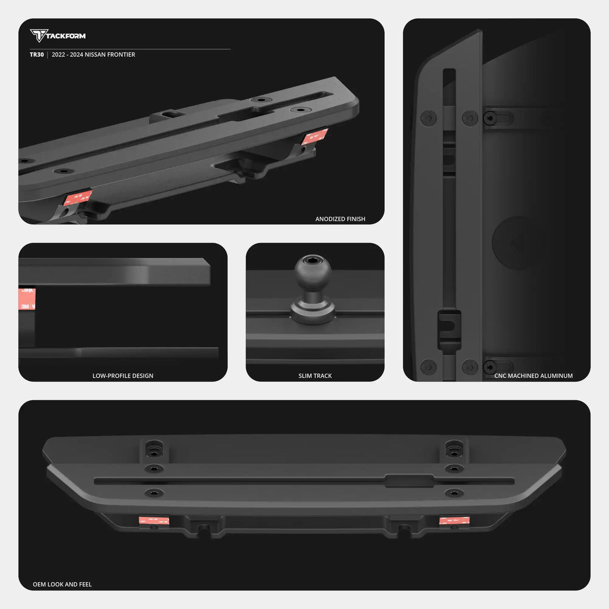 Build Your Own TRAXX™ - Slim Track Dash Bracket Kit | 2022-2024 Nissan Frontier