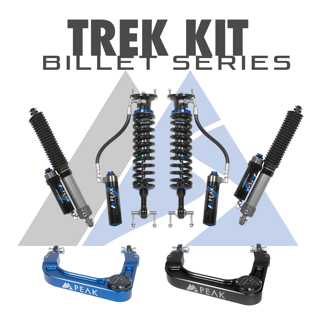 Peak Suspension 2.5" DSC Coilover Trek Kit Billet Series 17-22 Colorado ZR2 for 2017-2022 Chevy Colorado