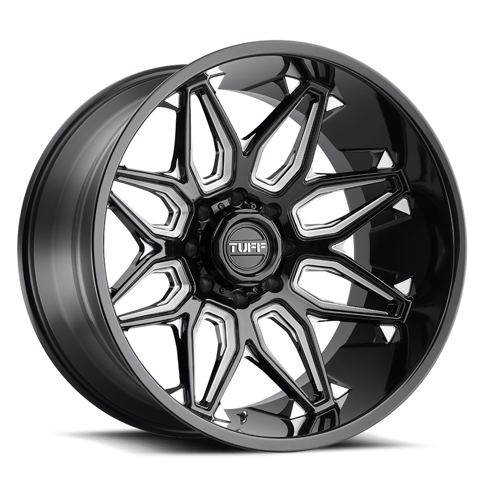 TUFF T3B Wheel - Gloss Black w/ Milled Spokes