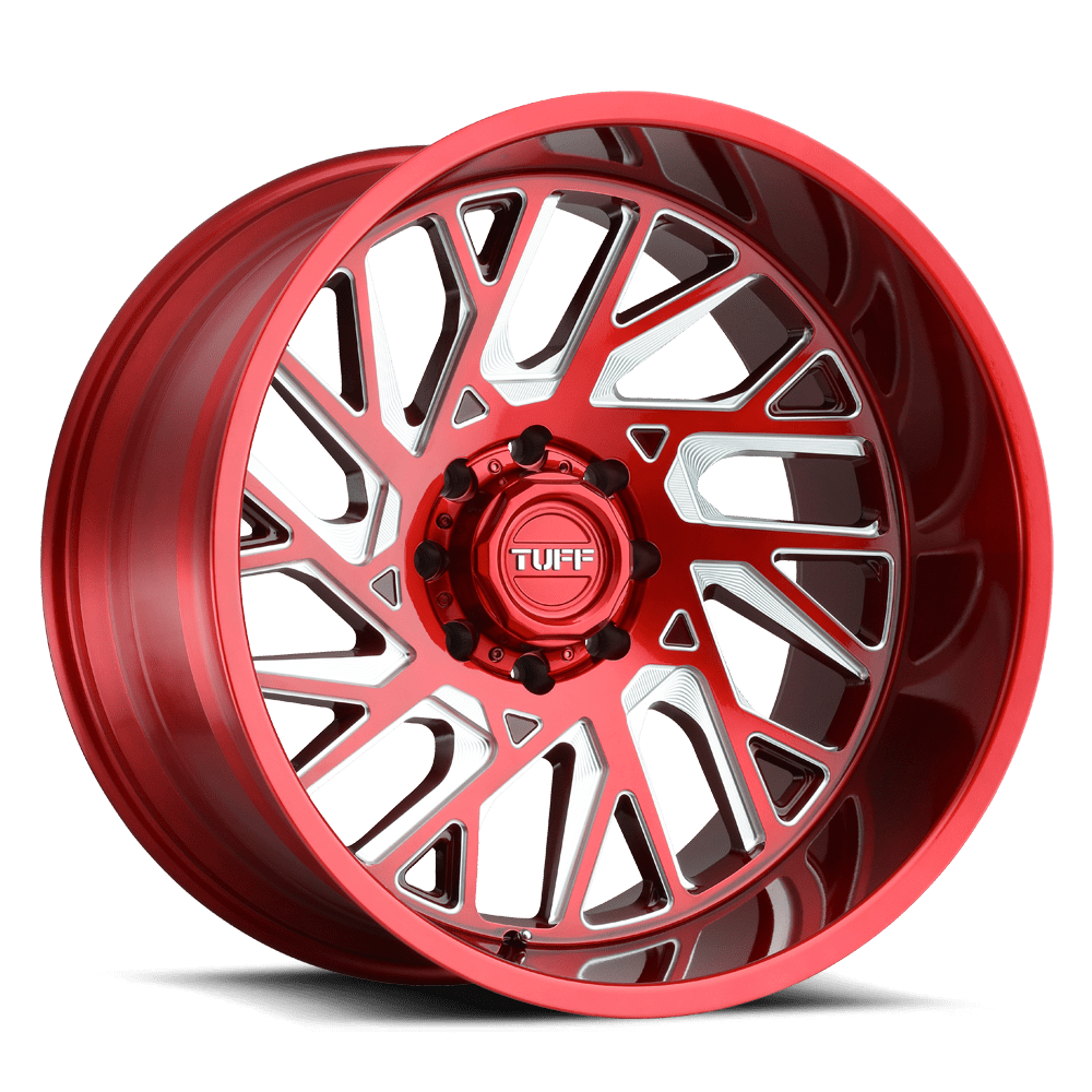 TUFF T4B Wheel - Candy Red w/ Milled Spoke