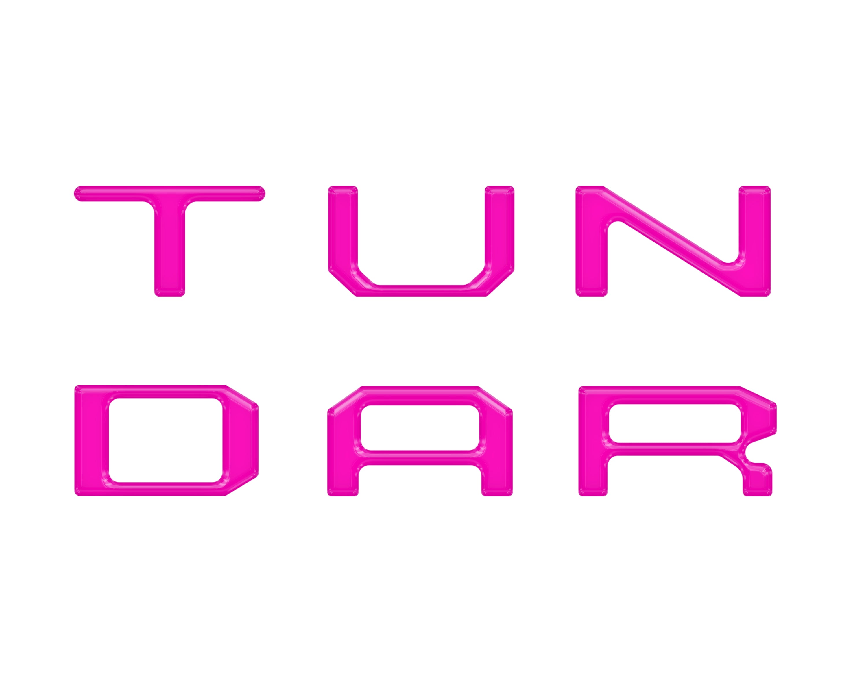 Dual Climate Control Radio "TUNDRA" Letter Inserts Fits 2014-2021 Toyota Tundra Dual Climate Hot Pink
