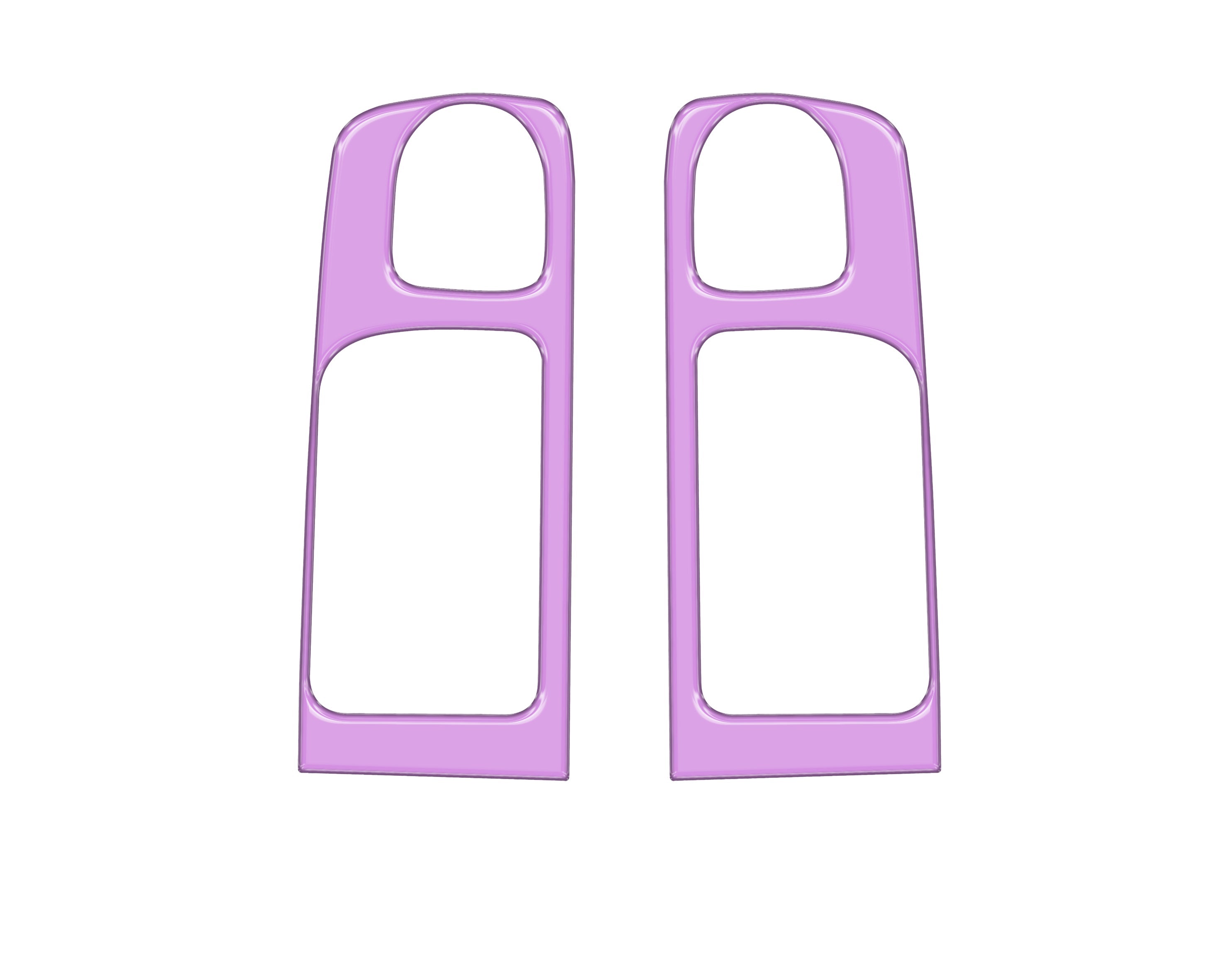Crewmax Rear Door Pull Panel Accent Trim Fits 2014-2021 Toyota Tundra Rear Doors (CrewMax) Lavender Purple