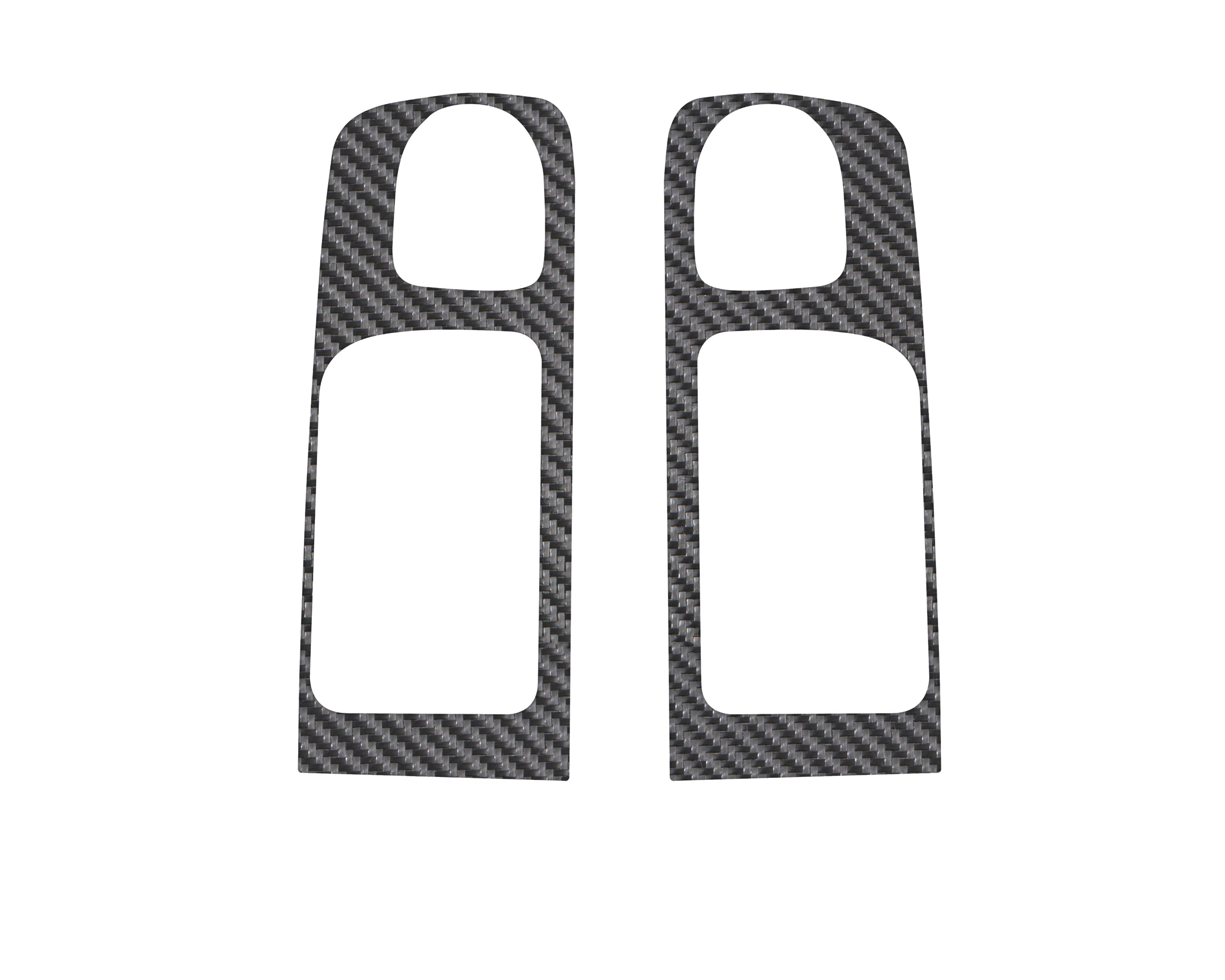 Crewmax Rear Door Pull Panel Accent Trim Fits 2014-2021 Toyota Tundra Rear Doors (CrewMax) Real Carbon Fiber(Raw)