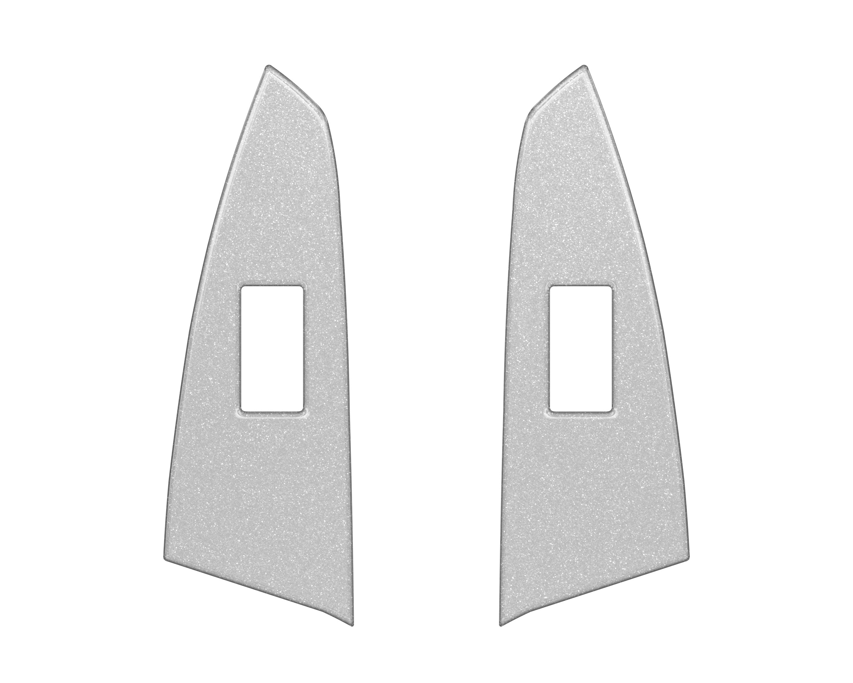 D-Cab Rear Door Switch Panel Accent Trim Fits 2014-2021 Toyota Tundra Rear Doors (D-Cab) *OE Color - Silver Sky Metallic