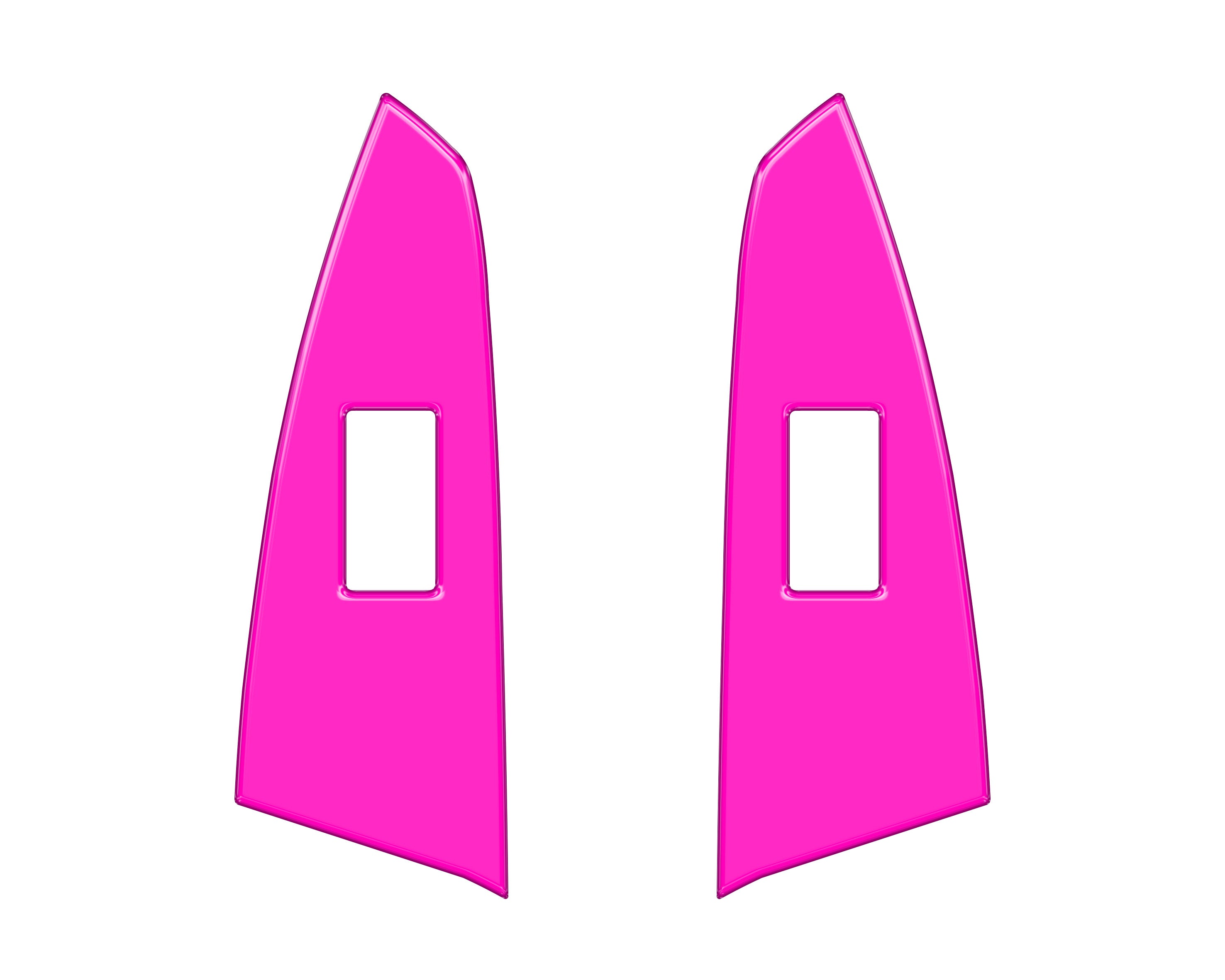 D-Cab Rear Door Switch Panel Accent Trim Fits 2014-2021 Toyota Tundra Rear Doors (D-Cab) Hot Pink