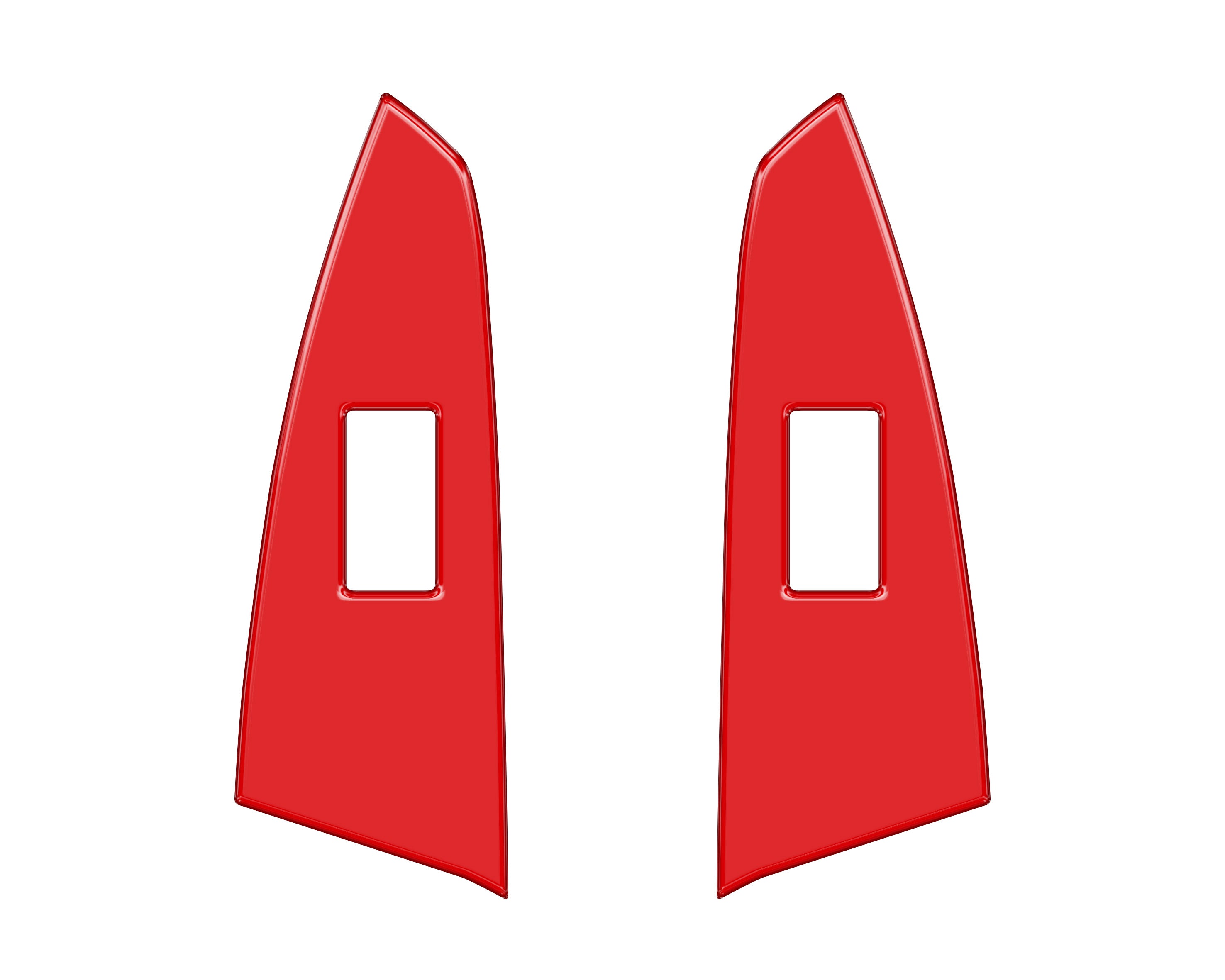 D-Cab Rear Door Switch Panel Accent Trim Fits 2014-2021 Toyota Tundra Rear Doors (D-Cab) *OE Color - Gloss TRD Red