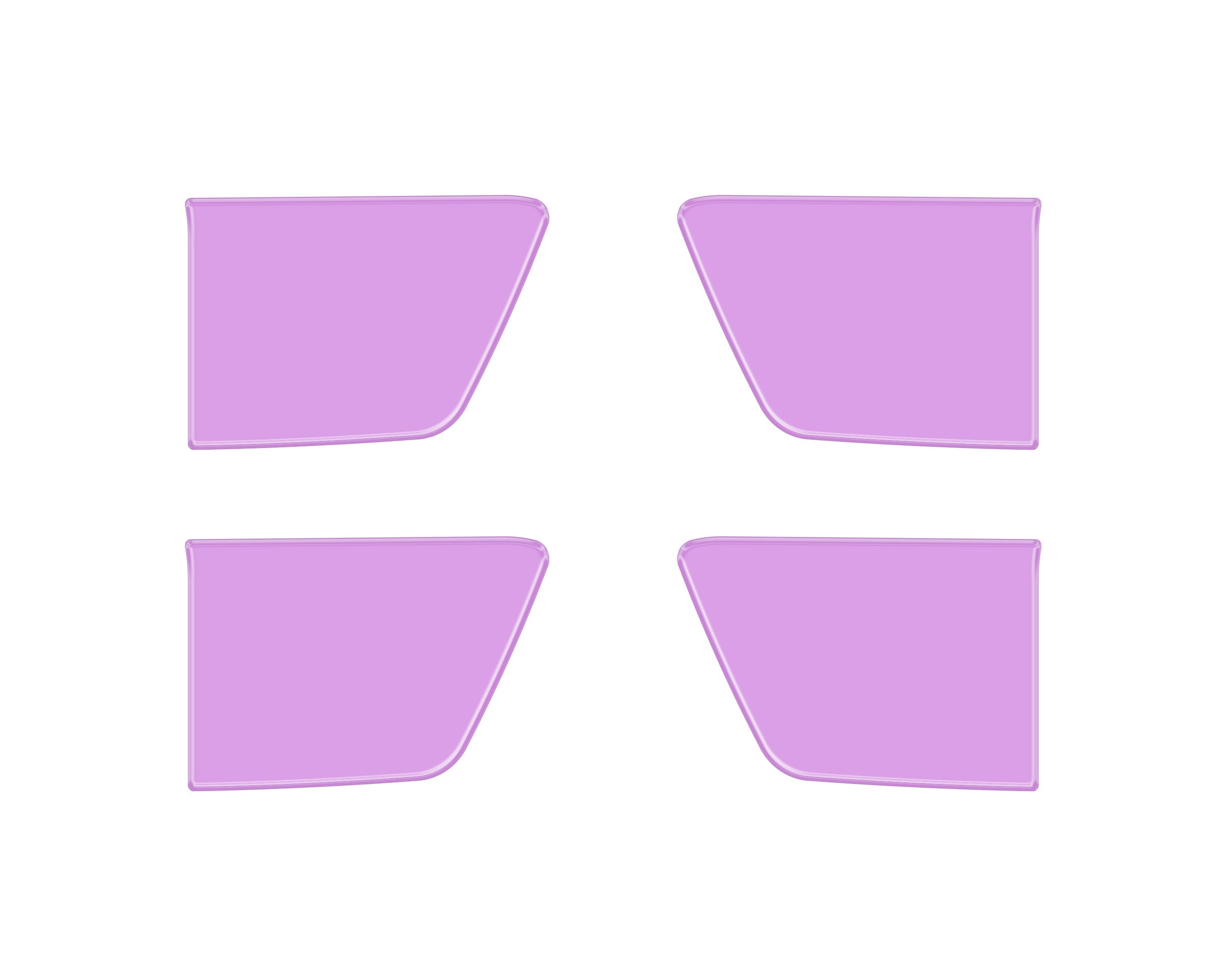 Crew Max 4 Door Handle Pocket Accent Trim Fits 2022-2022 Toyota Tundra CrewMax (4 Piece Kit) Lavender Purple
