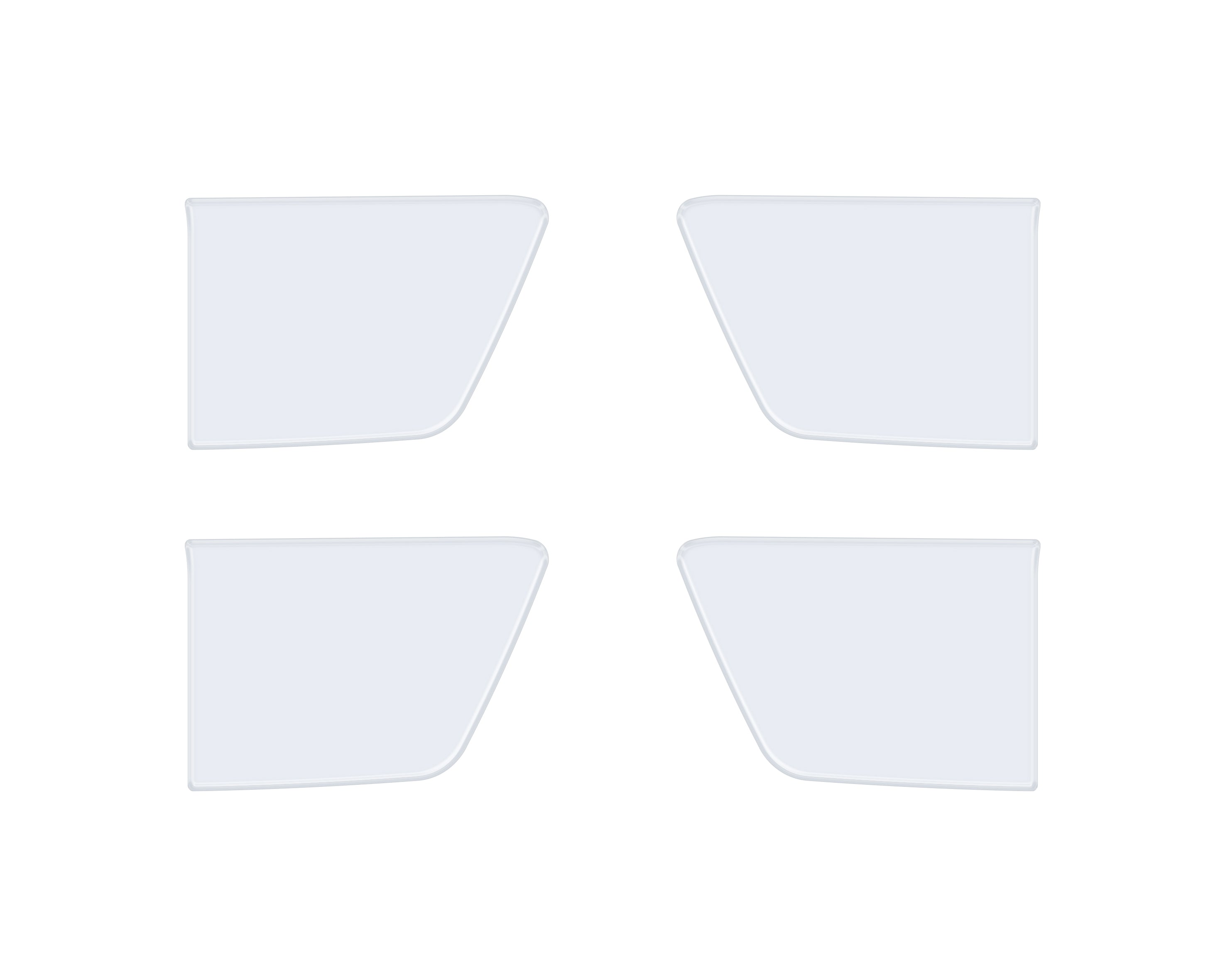 Crew Max 4 Door Handle Pocket Accent Trim Fits 2022-2022 Toyota Tundra CrewMax (4 Piece Kit) Gloss White