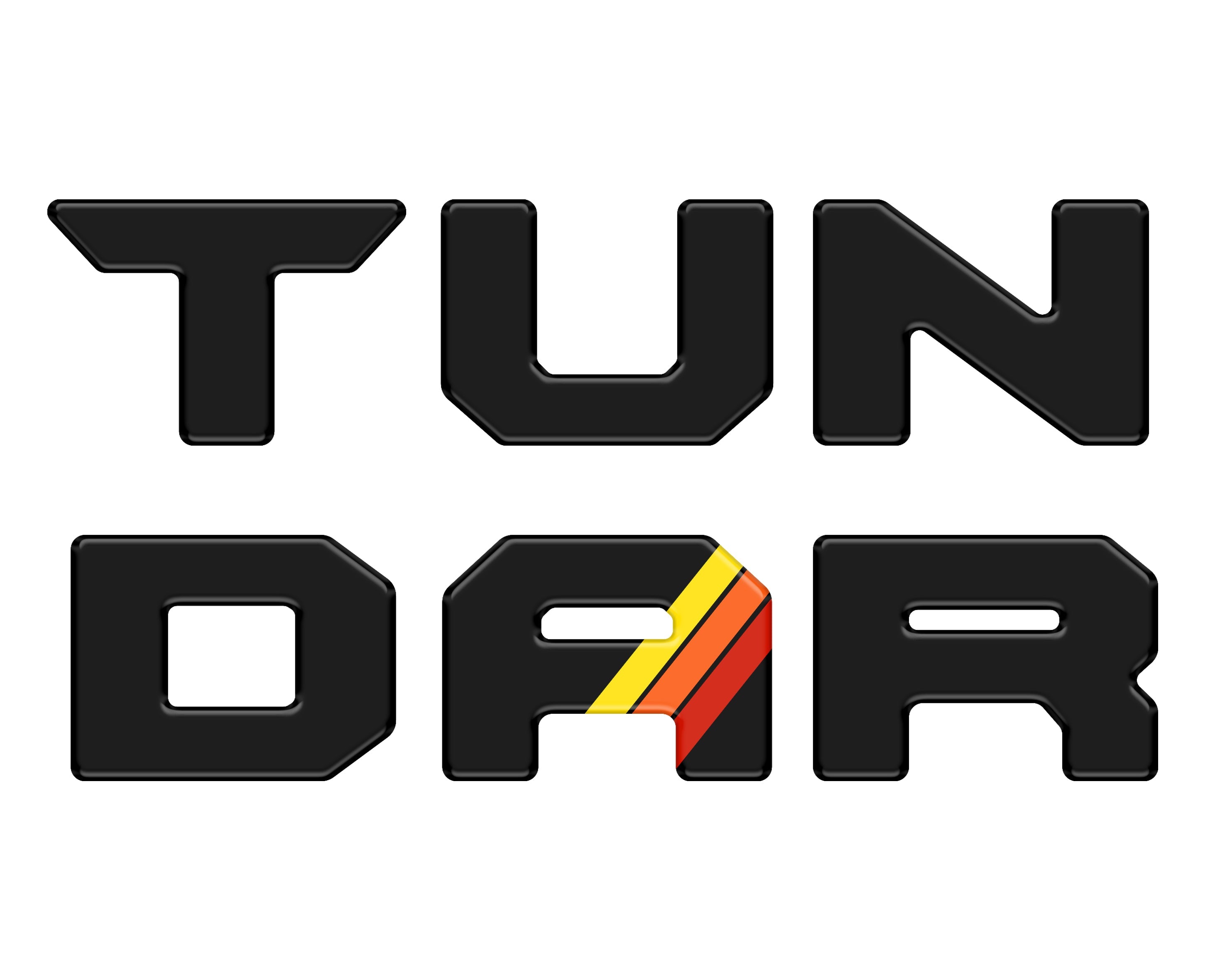 Tufskinz Bed Rail Tailgate Letter Overlays Fits 2022-2026 Toyota Tundra