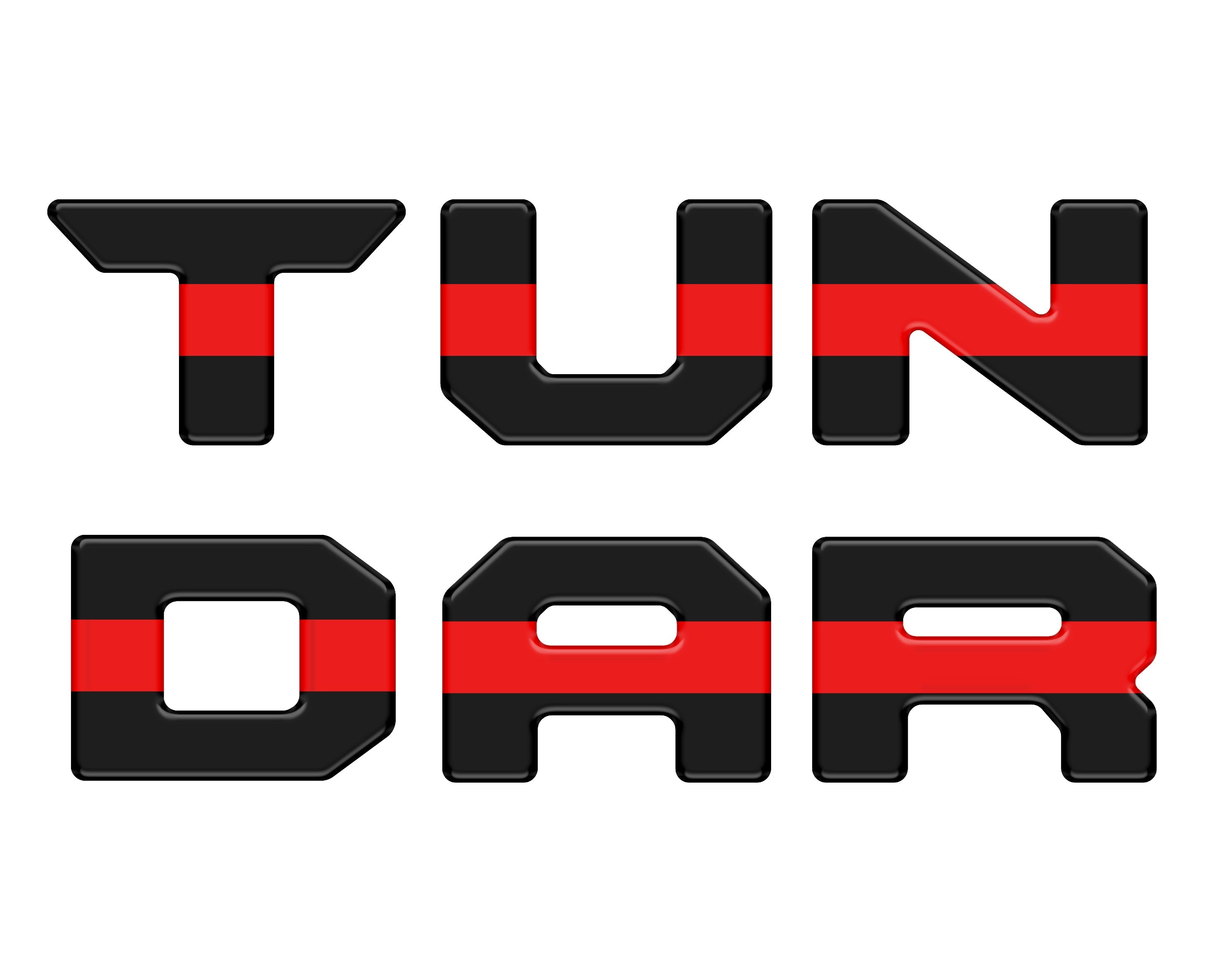 Tufskinz Bed Rail Tailgate Letter Overlays Fits 2022-2026 Toyota Tundra