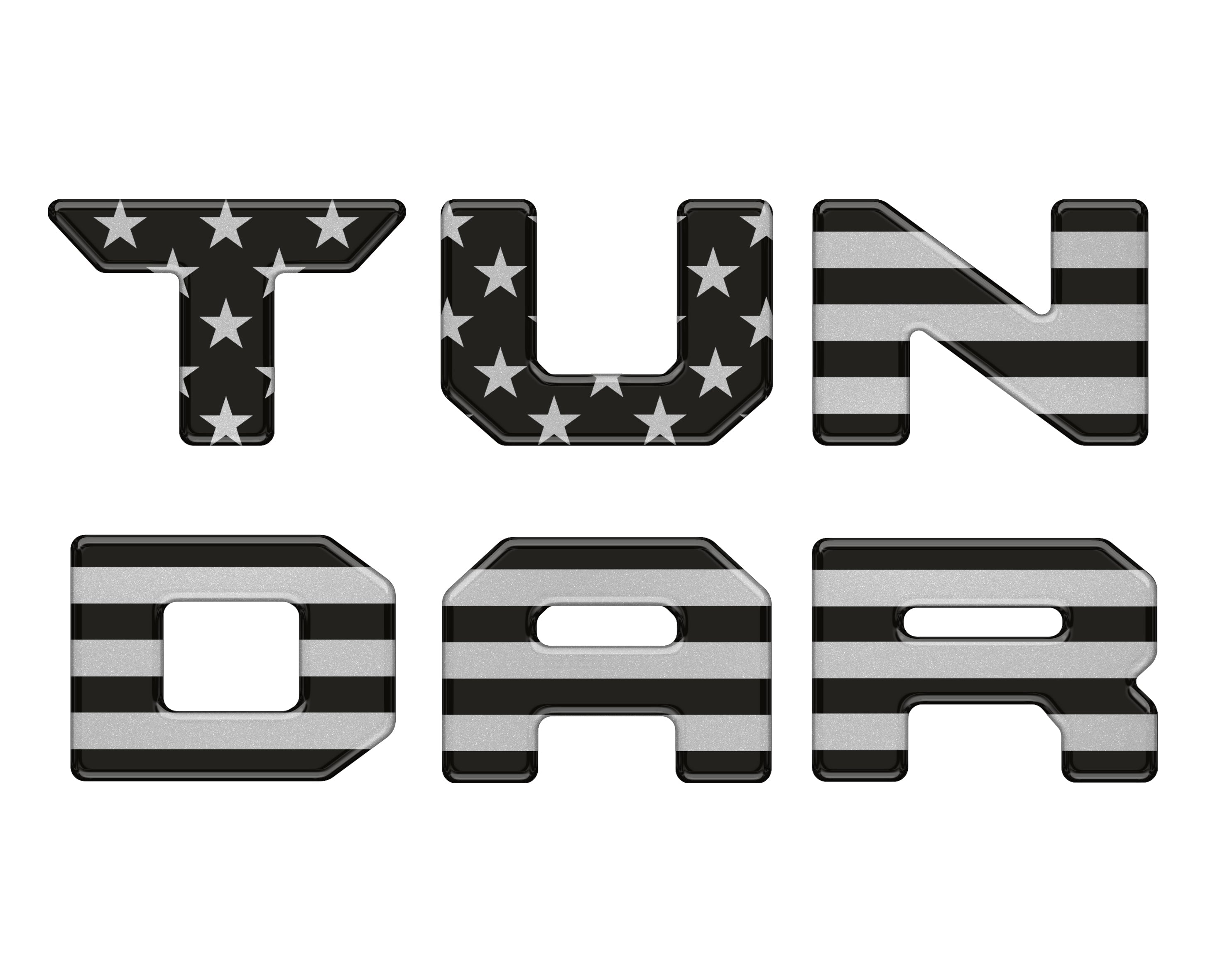 Tufskinz Bed Rail Tailgate Letter Overlays Fits 2022-2026 Toyota Tundra