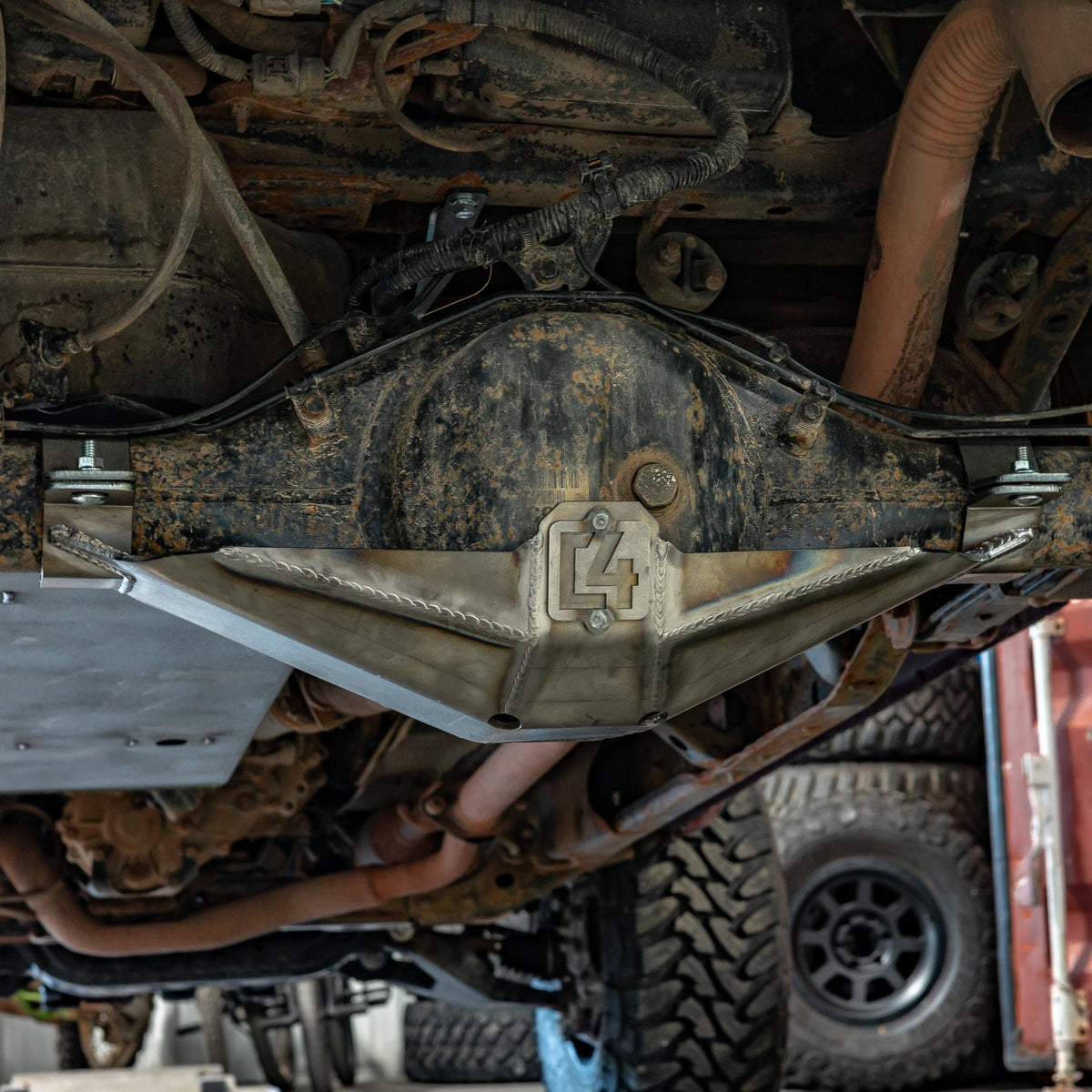 C4 Fabrication Tacoma Rear Differential Skid Plate / 2nd Gen / 2005-2015