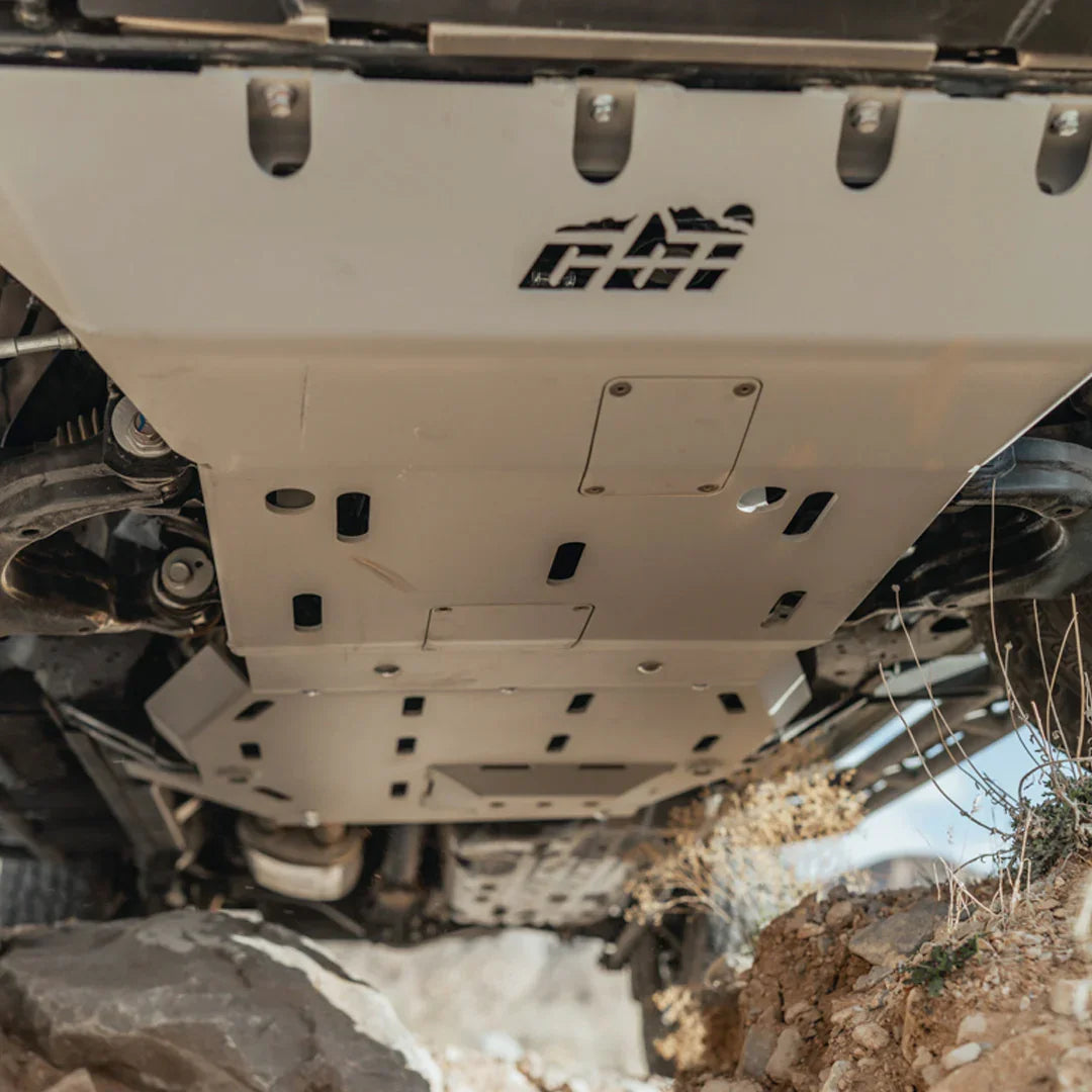 Toyota 4Runner front skid plate installed, undercarriage protection for off-road adventure