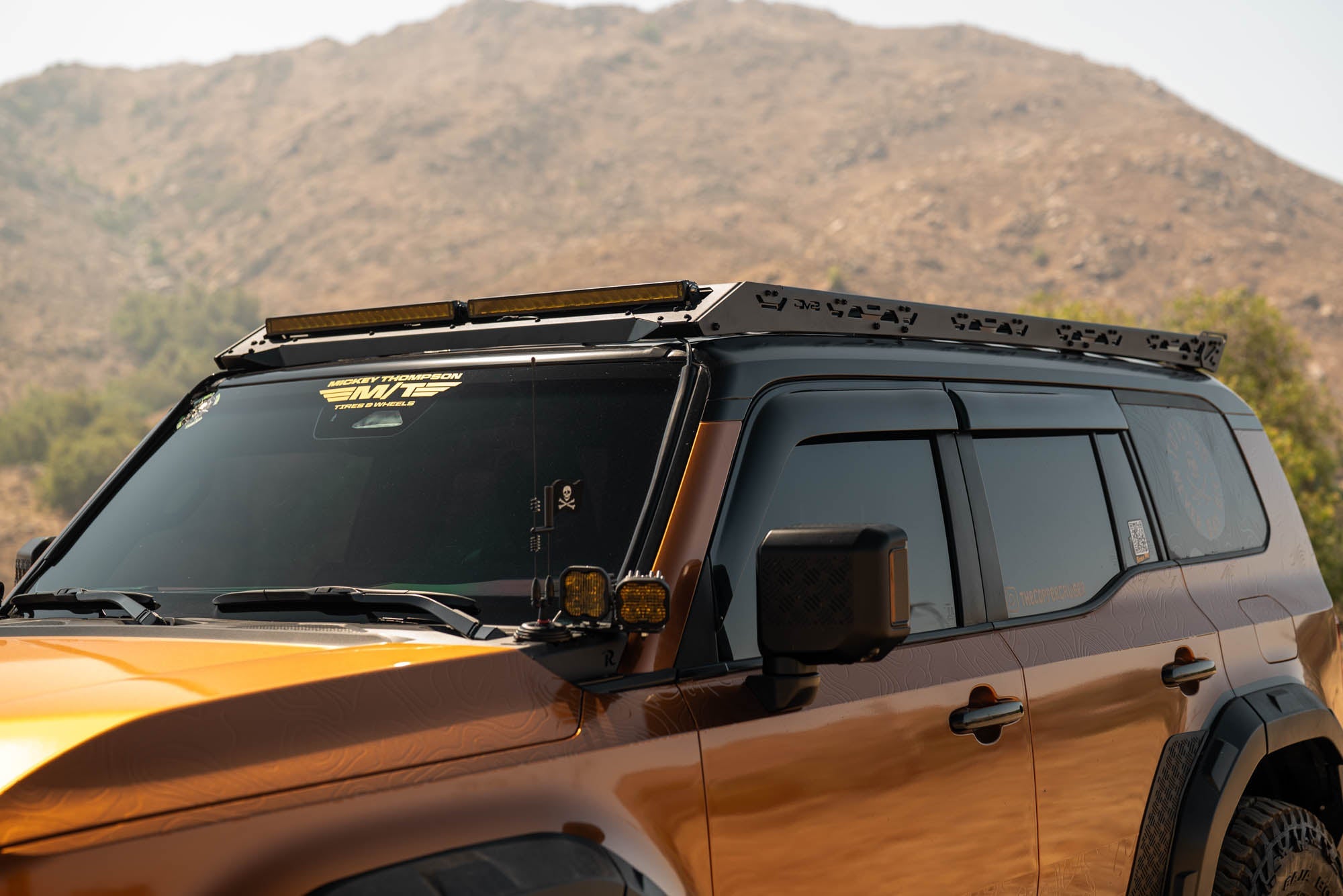 Toyota-Land-Cruiser-250-series-and-Lexus-GX-550-Roof-Rack-Light-Mount-outdoor-5 - NVMOS
