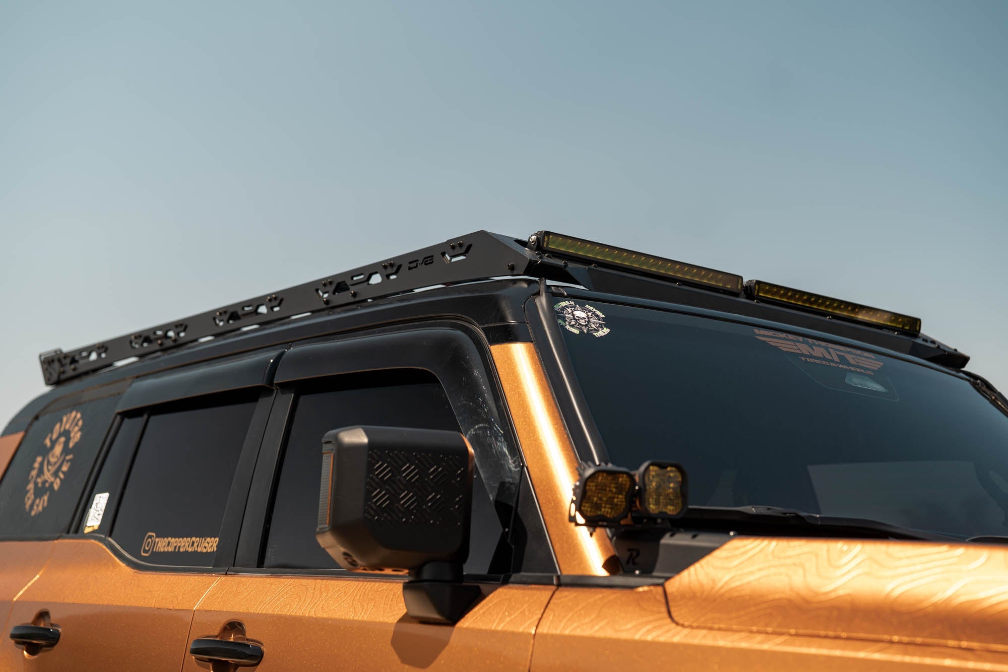Toyota-Land-Cruiser-250-series-and-Lexus-GX-550-Roof-Rack-Light-Mount-outdoor-6 - NVMOS