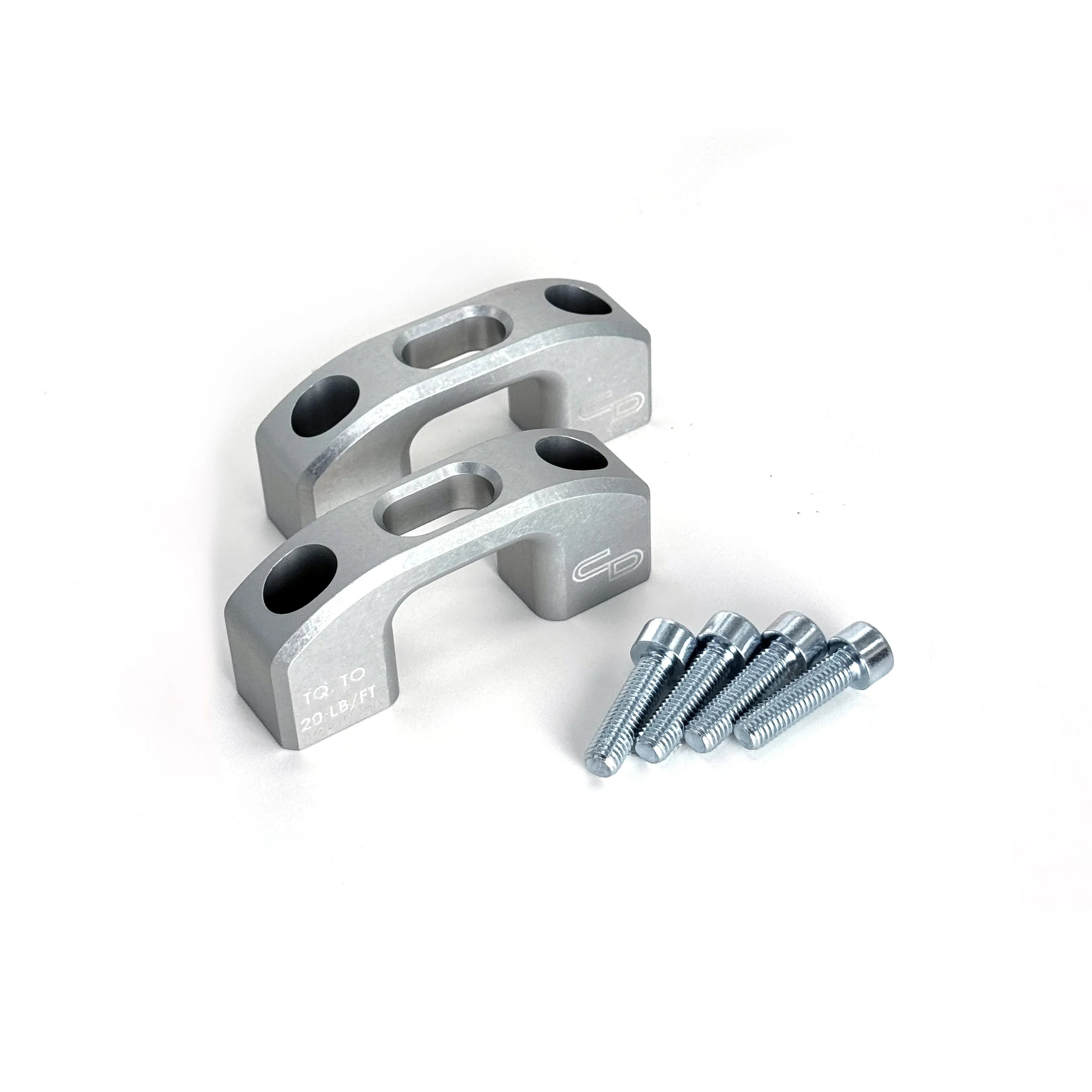 Toyota Tacoma billet bed tie downs silver tumbled finish with mounting bolts