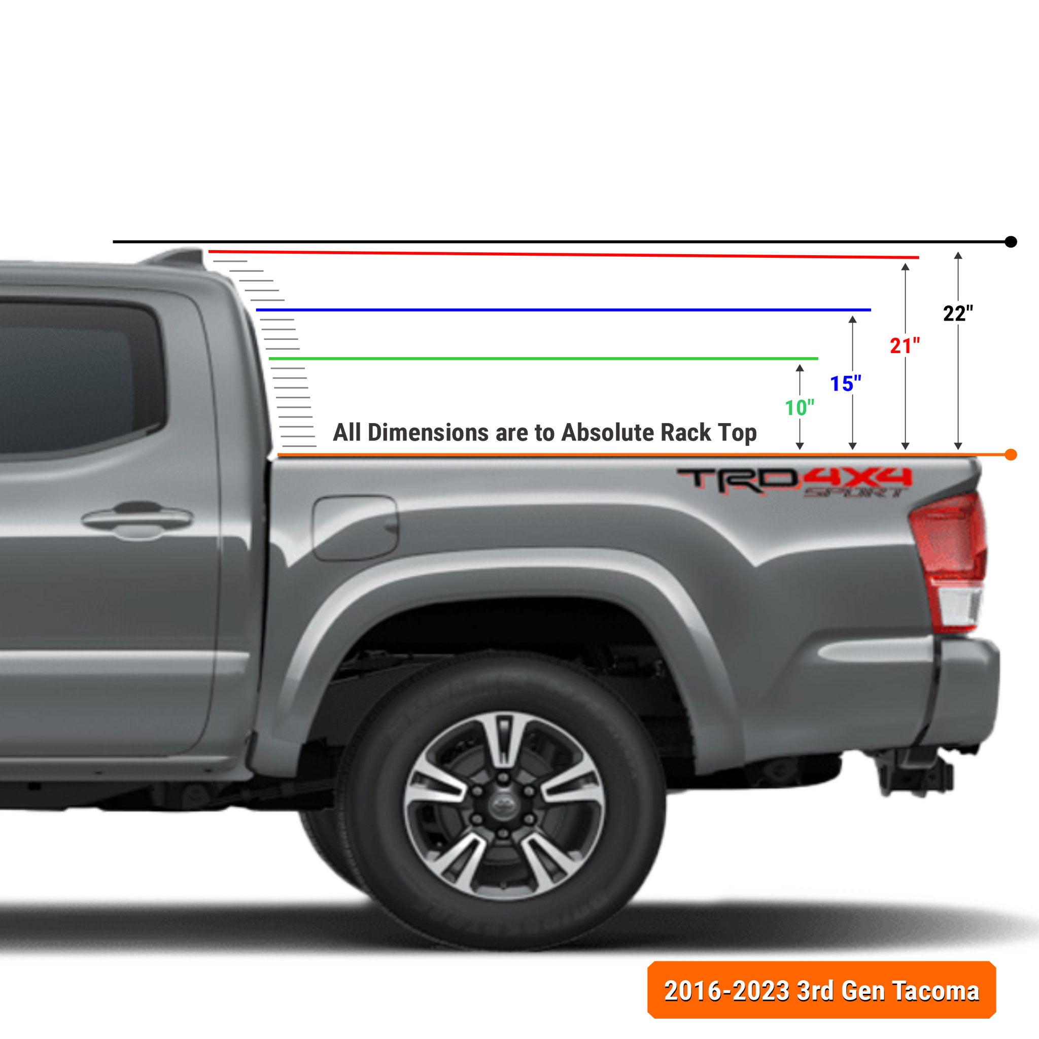 Xtrusion Overland XTR3 Bed Rack for Retrax XR Cover - Toyota Tacoma