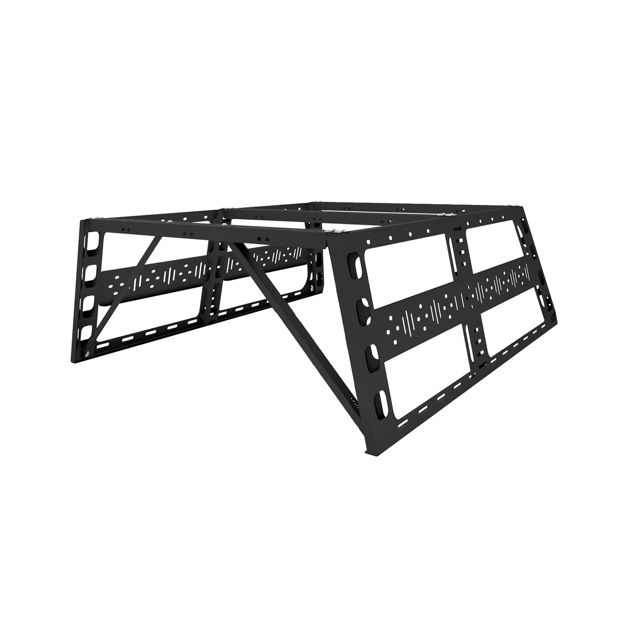 Black roof height bed rack for Toyota Tundra overlanding and camping gear