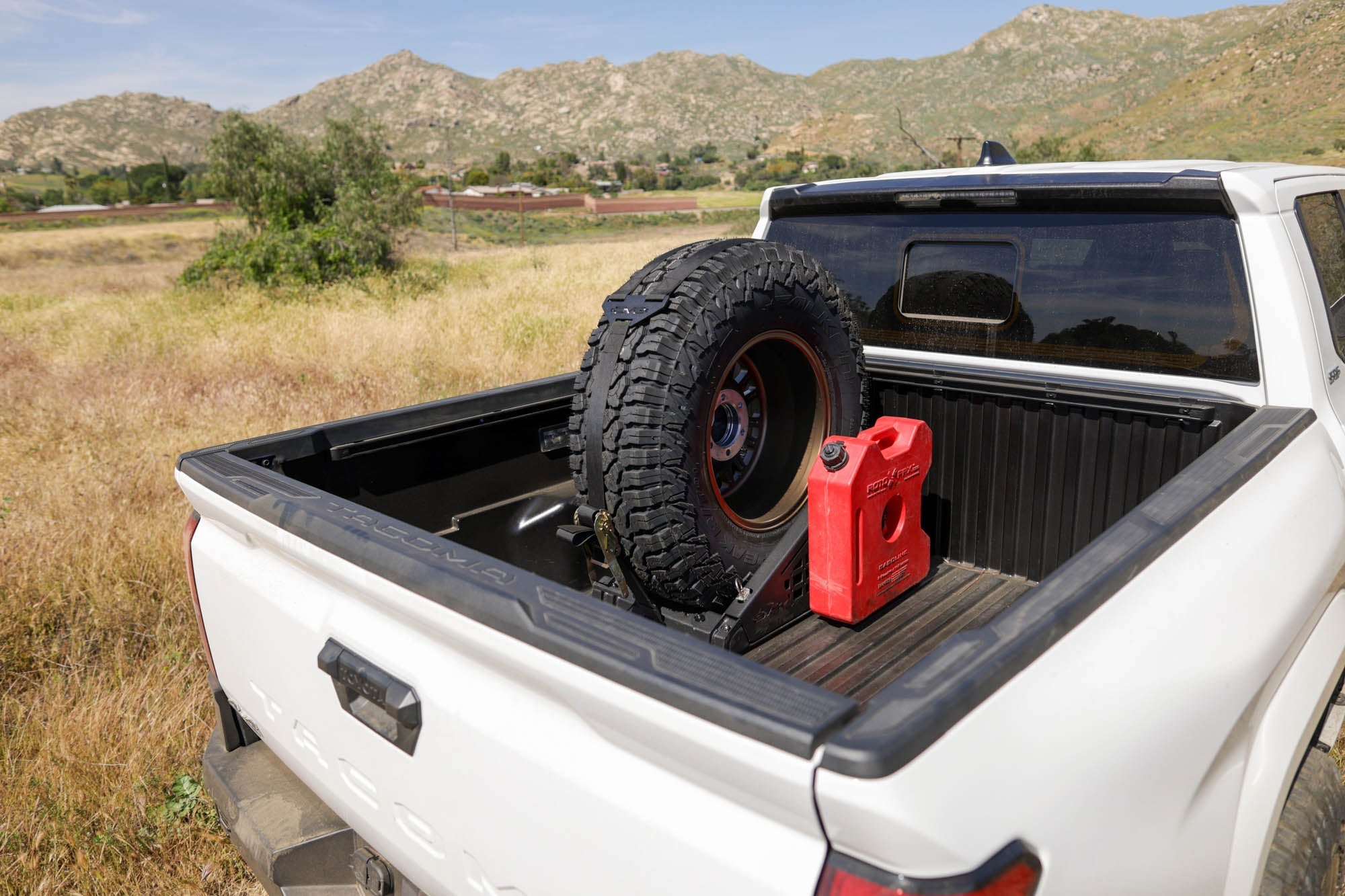 Truck-Bed-Universal-Tire-Carrier-_-Accessory-Mount-Installed-4 - NVMOS