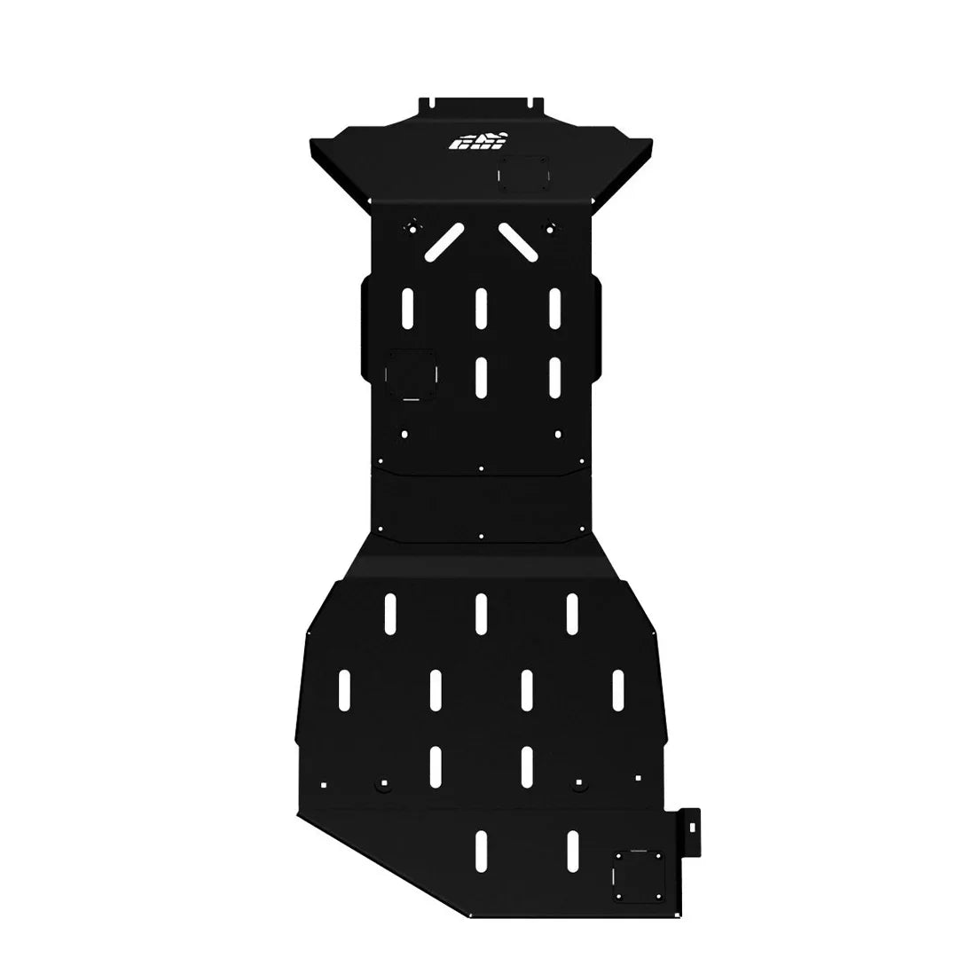 Toyota Tundra full skid plate set, black steel, for off-road and overlanding protection