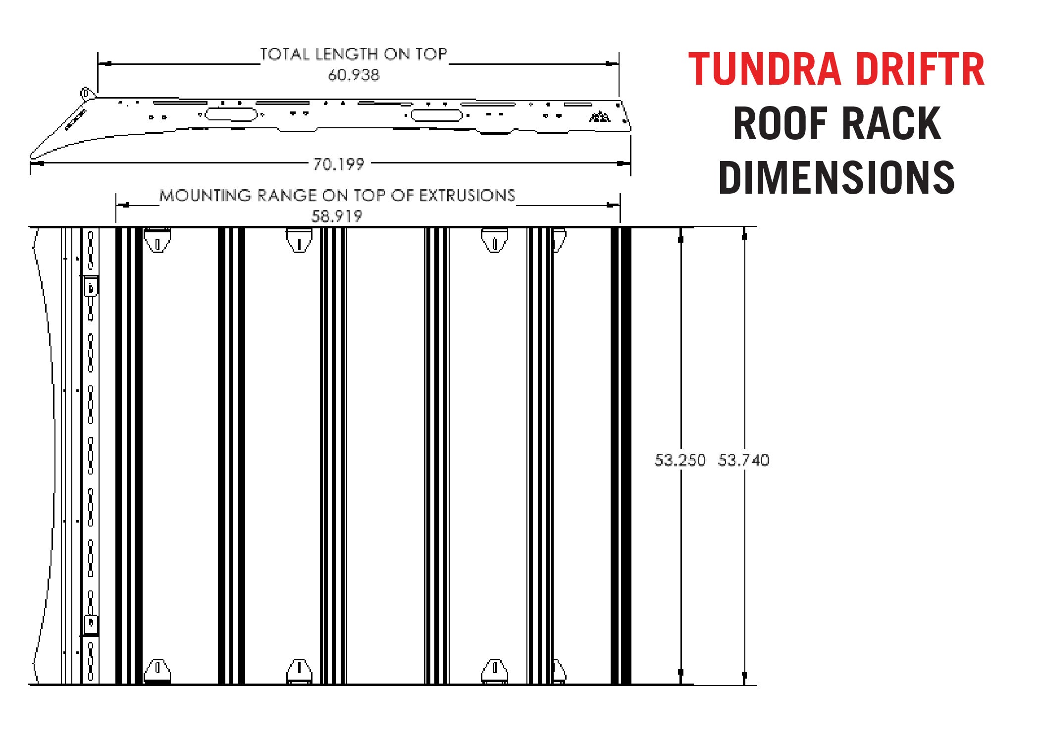 Backwoods Toyota Tundra 3rd Gen (2022+) DRIFTR Roof Rack
