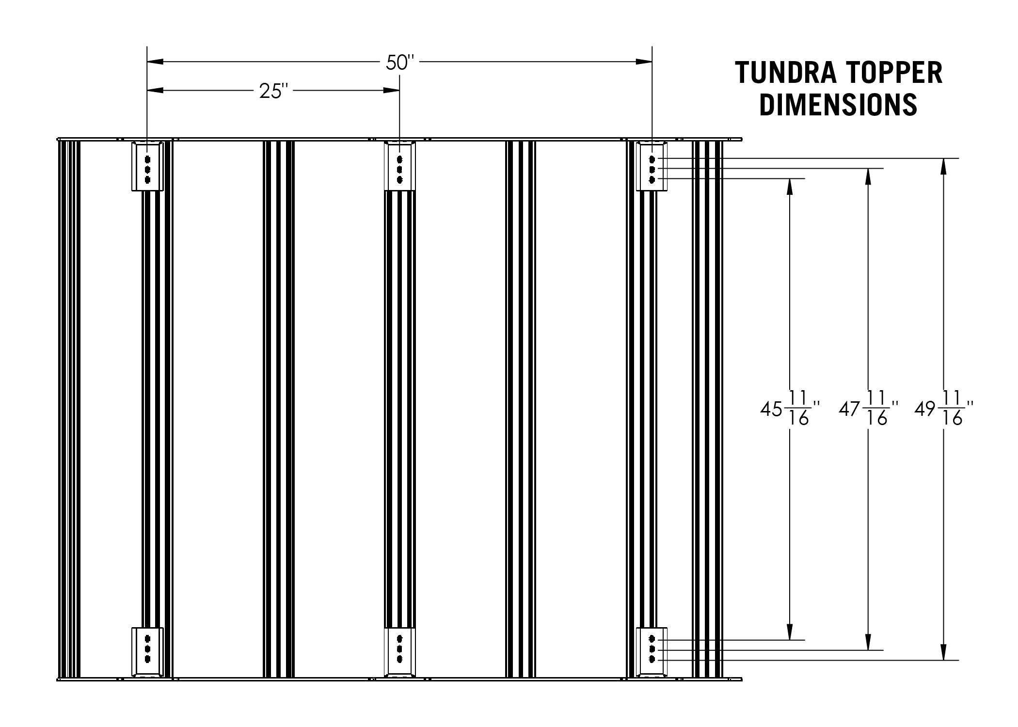 Backwoods Toyota Tundra 3rd Gen (2022+) Bed Rack - DRIFTR Topper (Add-on)
