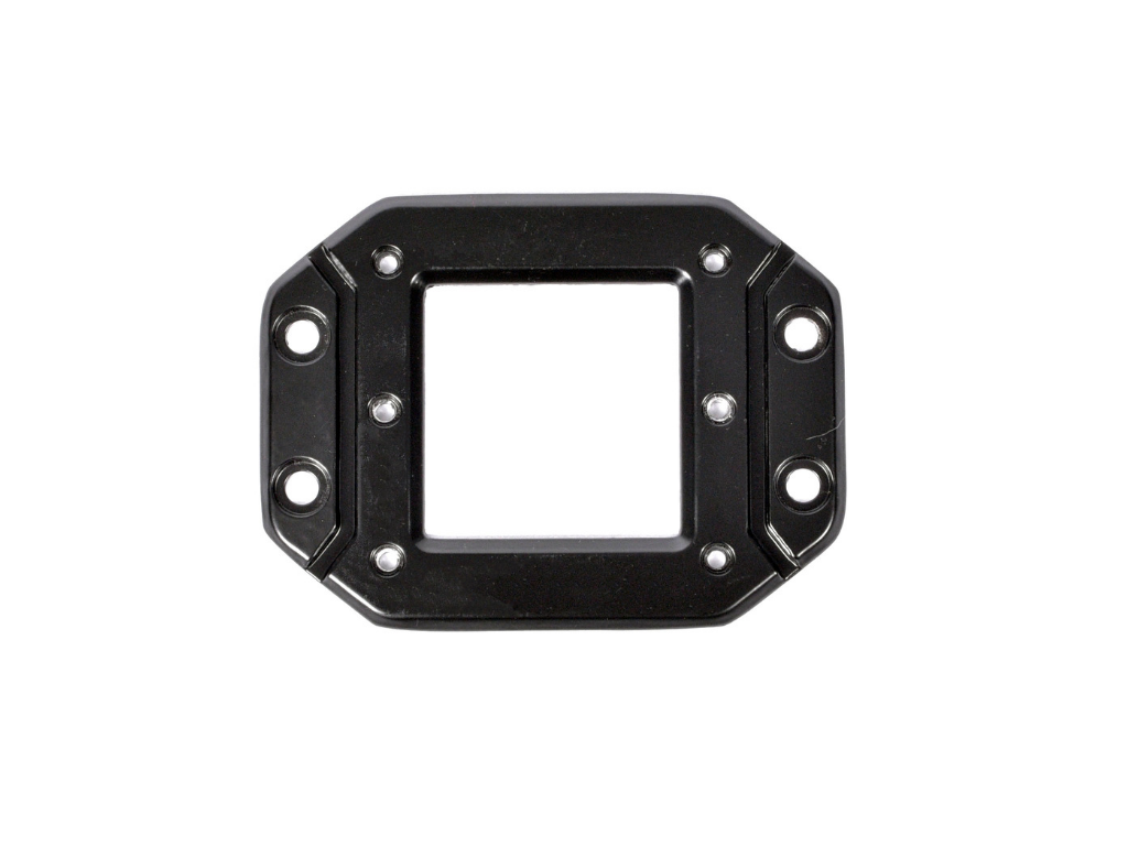 Black metal winch fairlead mounting plate for off-road vehicle accessories