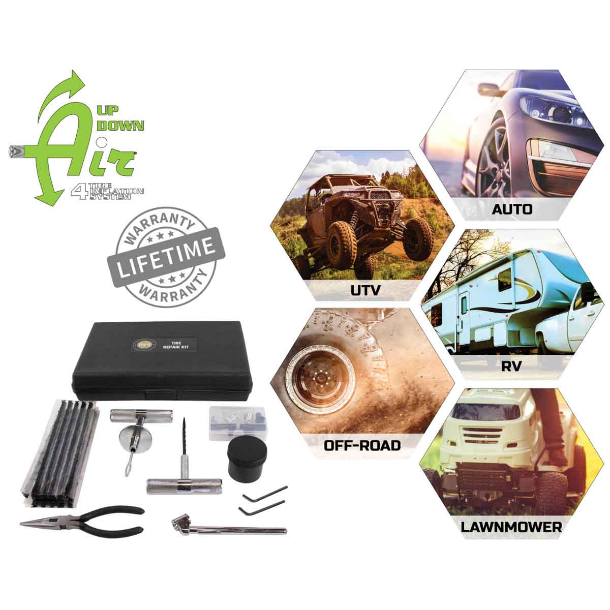 Up Down Air 53 piece tire plug repair kit - view 6