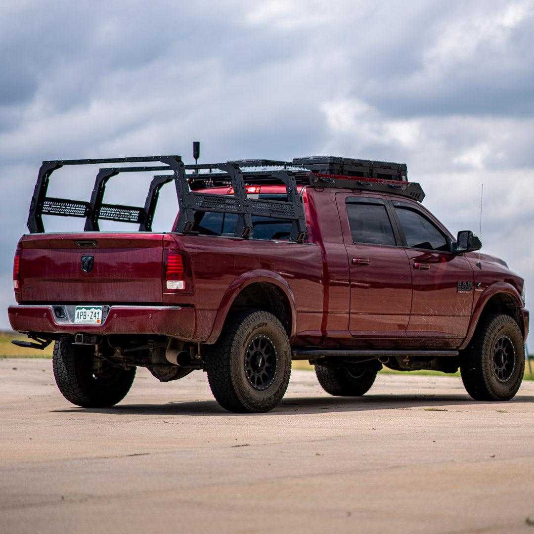 upTOP Overland TRUSS variable height bed rack on pickup