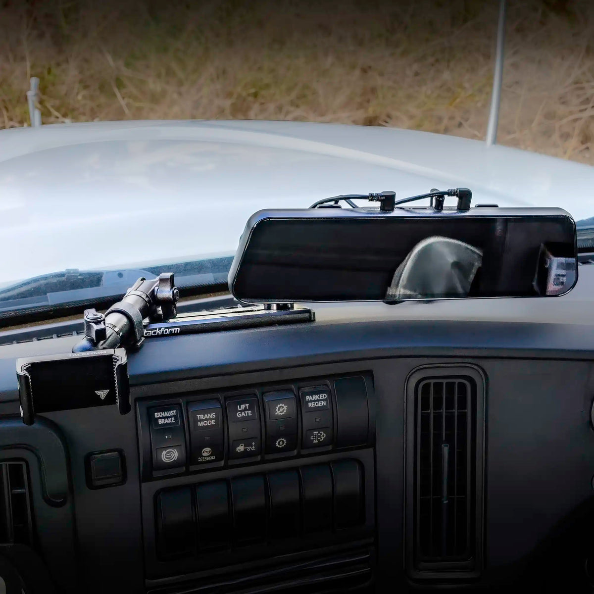 Tackform Wolfbox rearview mirror dash cam mount with 20mm metal ball