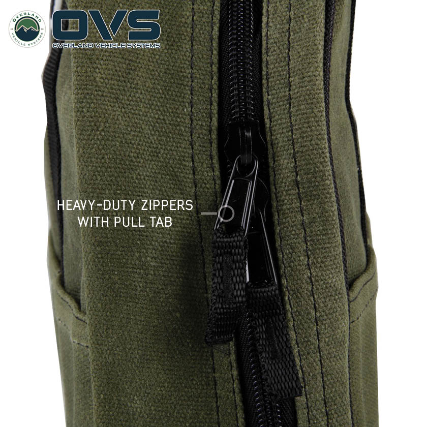 Overland Vehicle Systems Canyon #16 waxed canvas jumper cable storage bag - view 7
