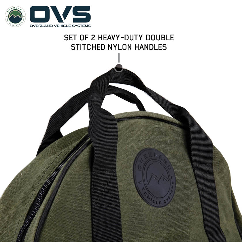 Overland Vehicle Systems Canyon #16 waxed canvas jumper cable storage bag - view 8