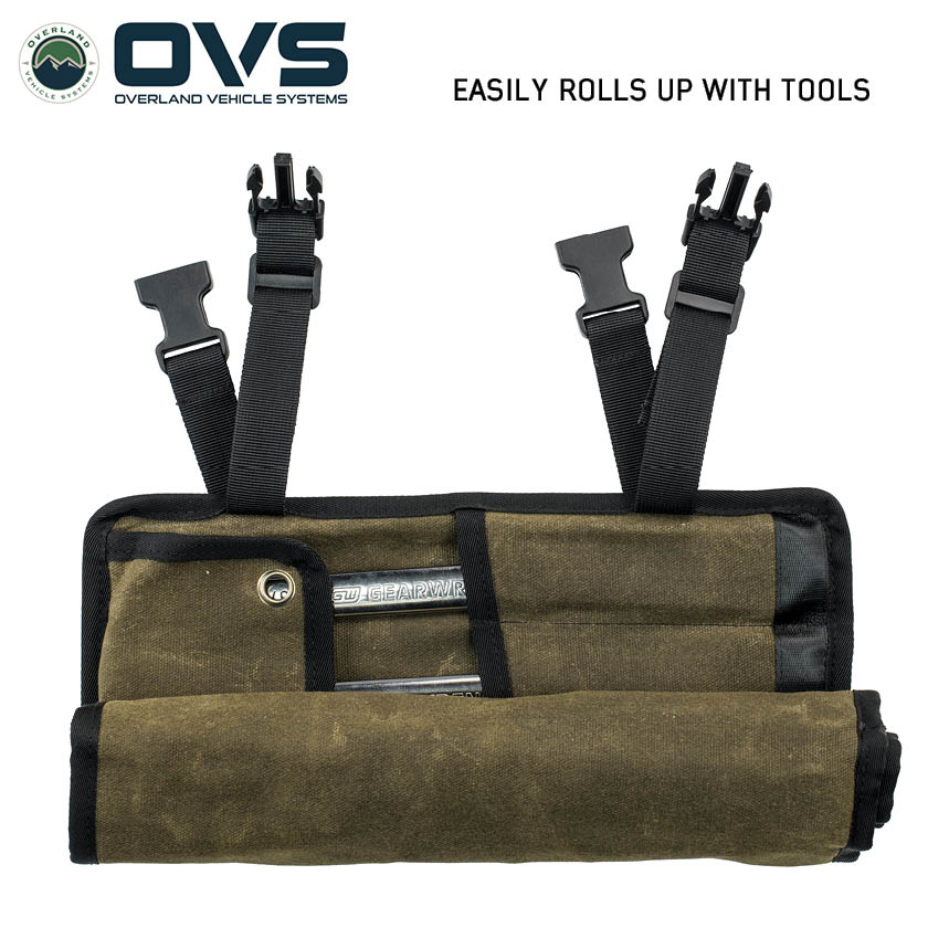 OVS waxed canvas wrench tool roll - view 3