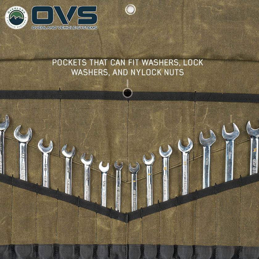 OVS waxed canvas wrench tool roll - view 5