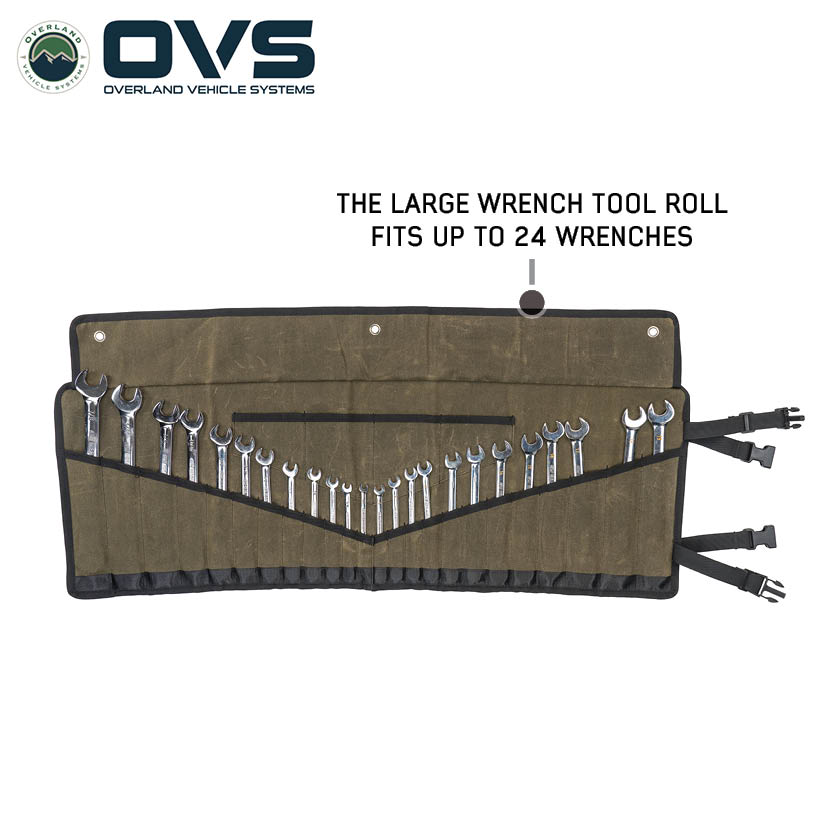 OVS waxed canvas wrench tool roll - view 6