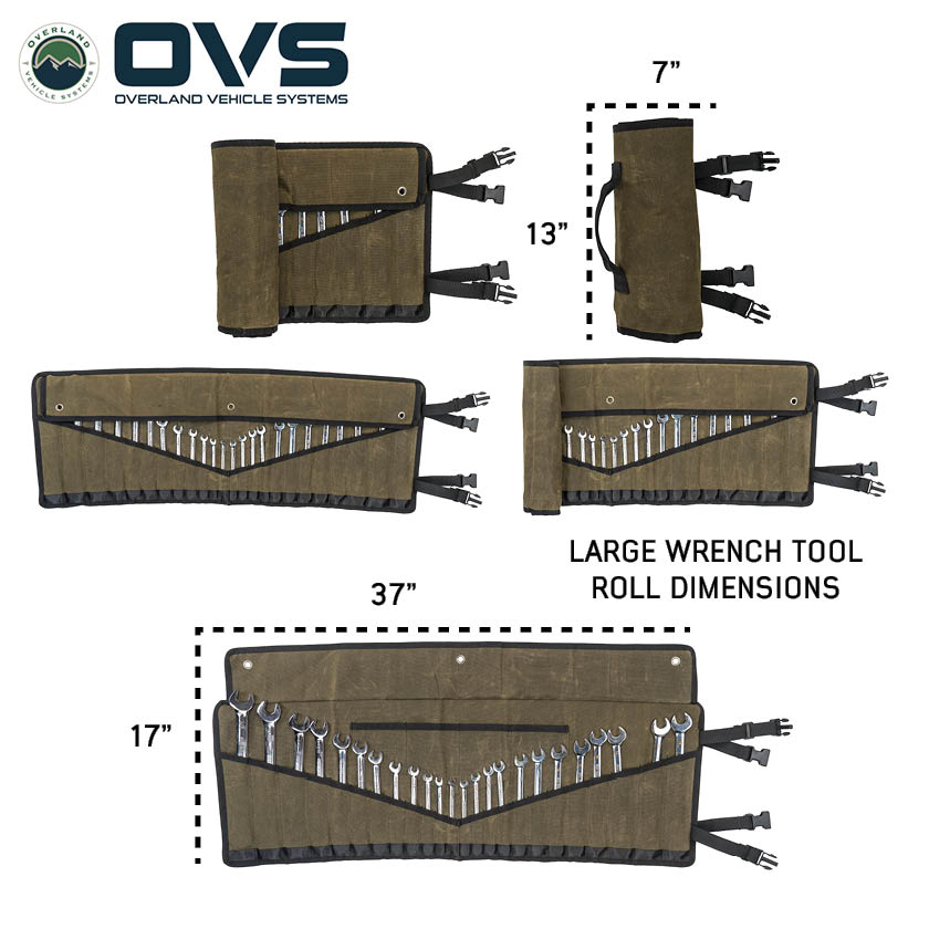 OVS waxed canvas wrench tool roll - view 9