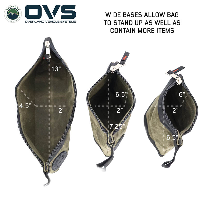 Overland Vehicle Systems Canyon small/medium #12 waxed canvas storage bag 3-piece set - view 2