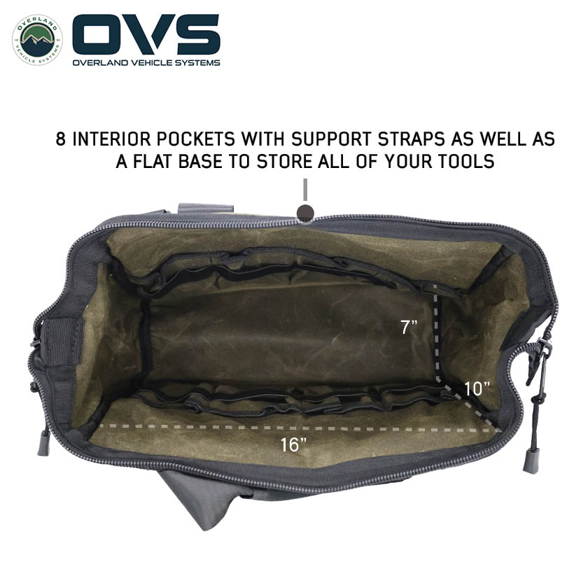 Overland Vehicle Systems Canyon #16 waxed canvas all purpose tool bag - view 8