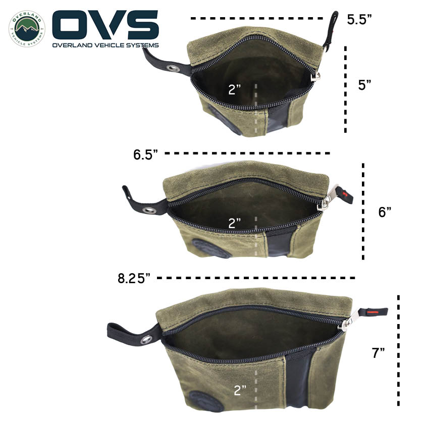 Overland Vehicle Systems Canyon small #12 waxed canvas storage bag 3-piece set - view 2