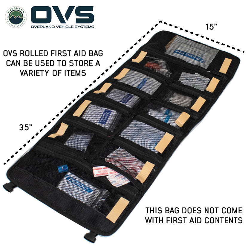 Overland Vehicle Systems Canyon rolled first aid storage bag in waxed canvas - view 2