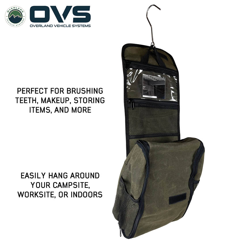 Overland Vehicle Systems waxed canvas overnight toiletry bag - view 2