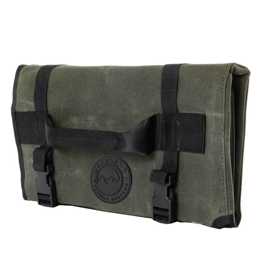 Overland Vehicle Systems Canyon rolled general tool storage bag in waxed canvas