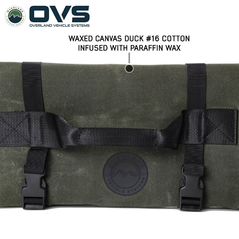 Overland Vehicle Systems Canyon rolled general tool storage bag in waxed canvas - view 7