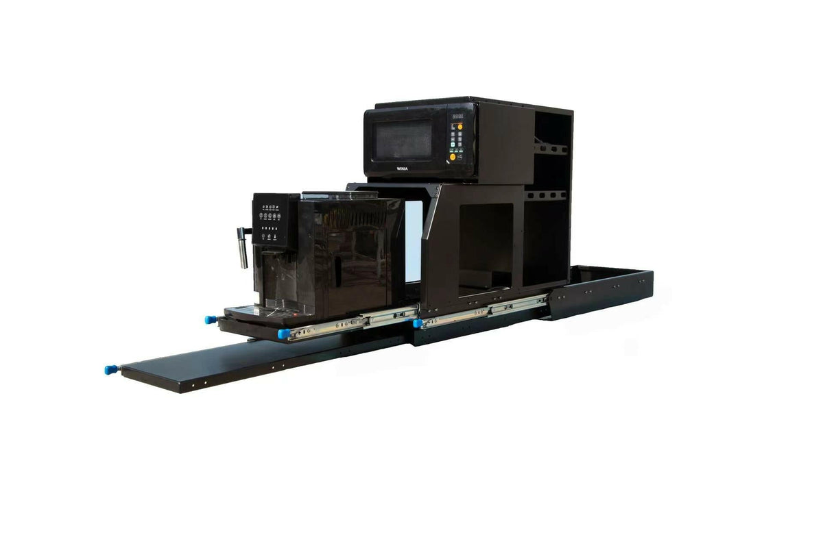 Dirtbox Overland canopy appliance slide for flatbed system canopies