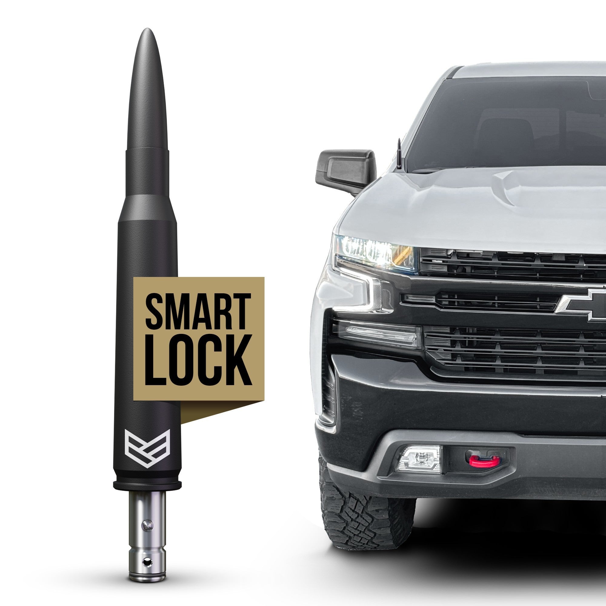 Ronin Factory Bullet Antenna 50 Cal Chevy GMC Truck SmartGuard SmartLock