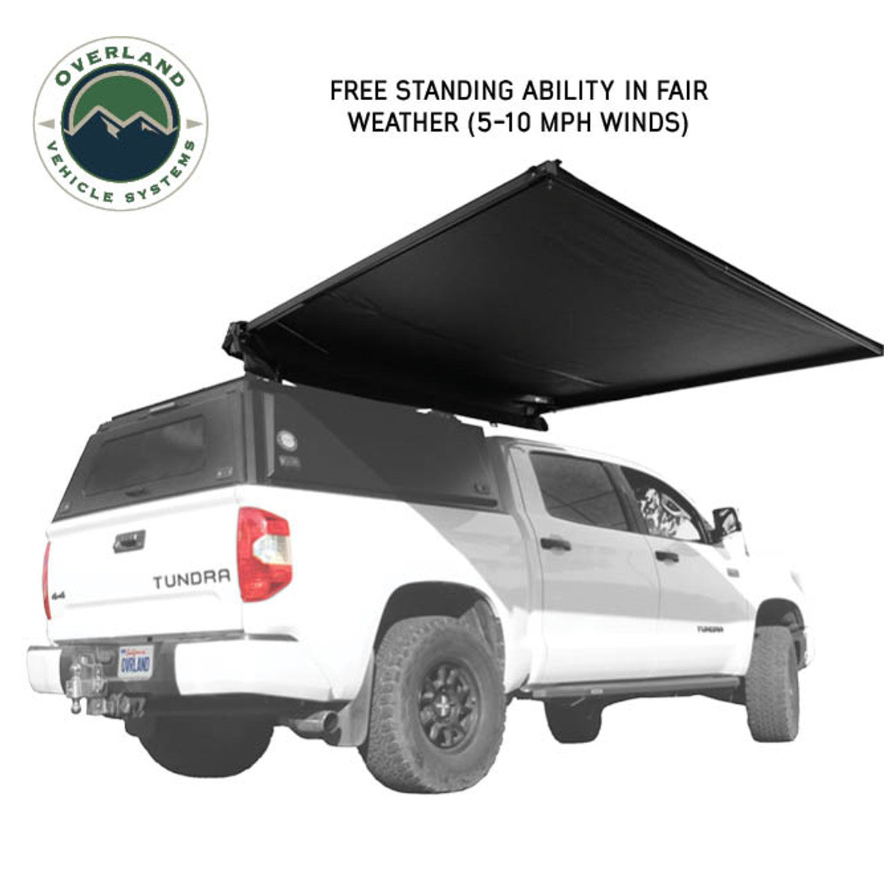 XD Nomadic 2.0 - 6.5' Awning - W/ Lights, Black Out, Black Fabric & Travel Cover Universal